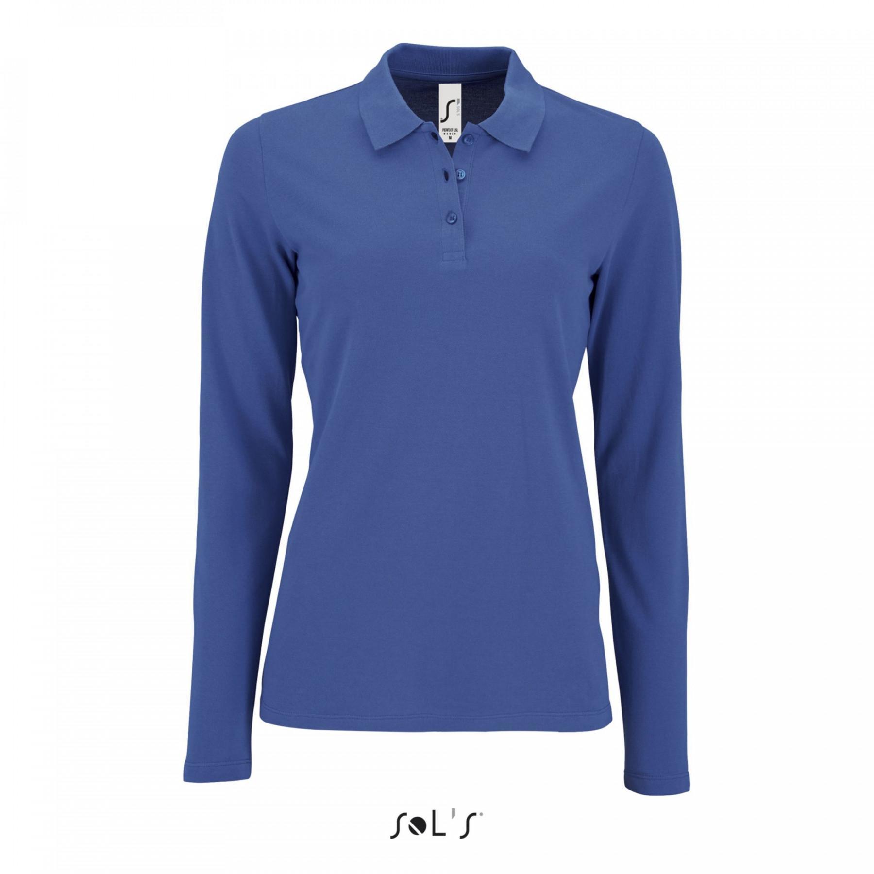 Women's polo shirt Sol's Perfect Lsl