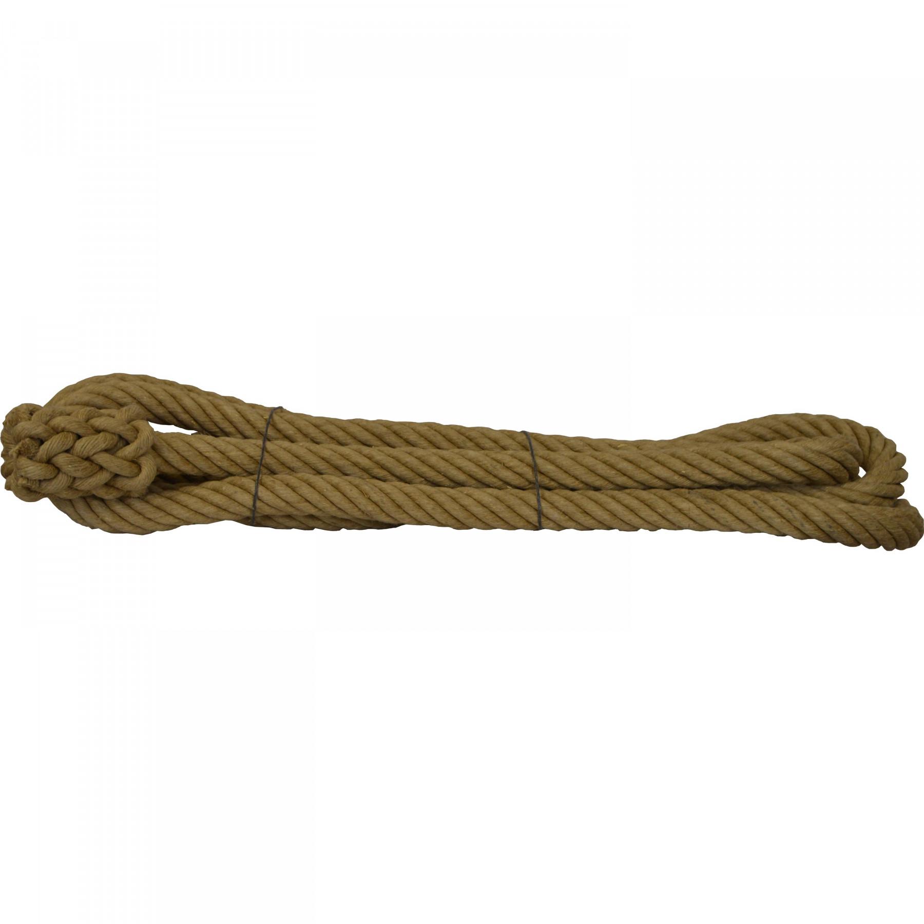 Smooth hemp rope size 5 m, diameter 35mm Sporti France