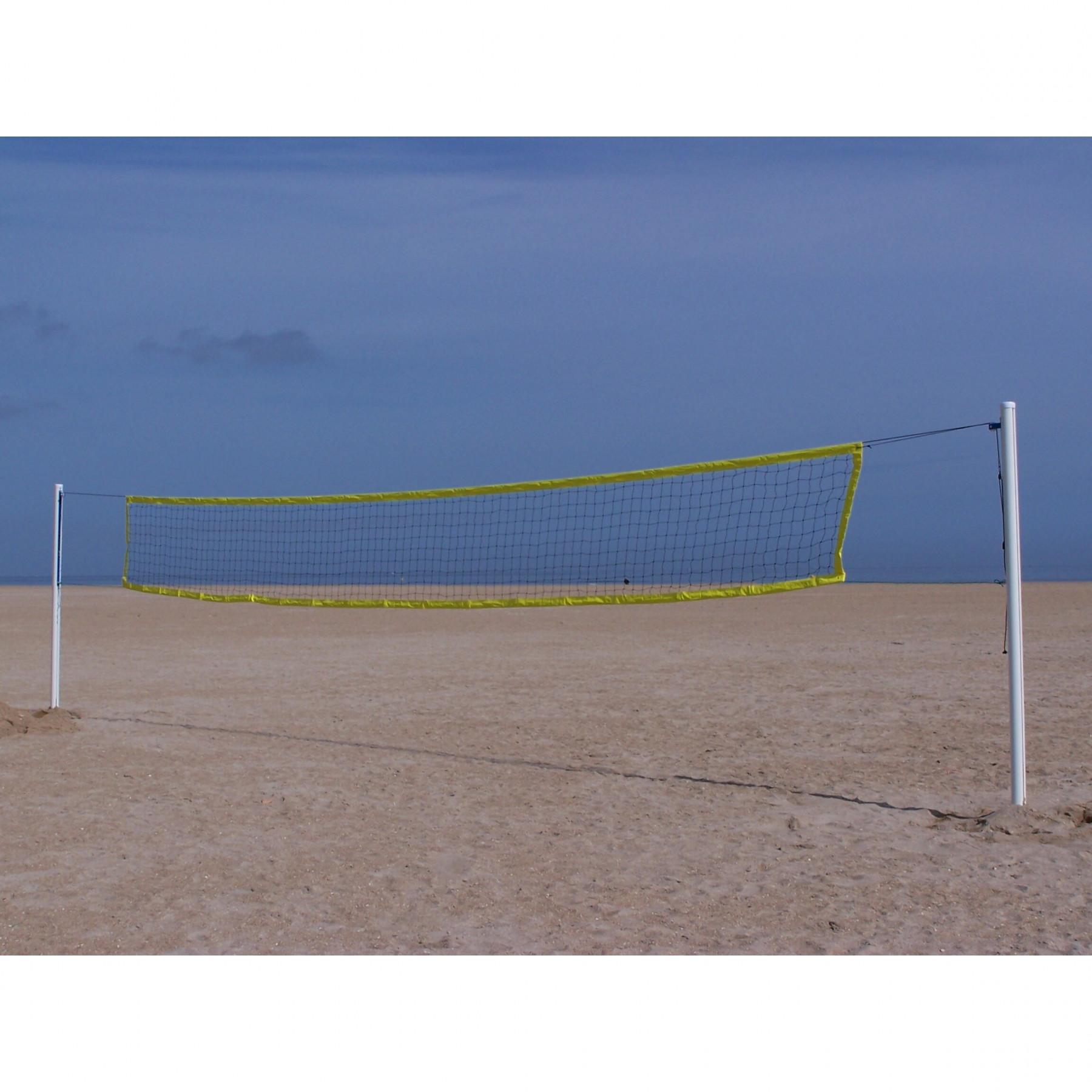 Aluminium beach volleyball posts with base Sporti France