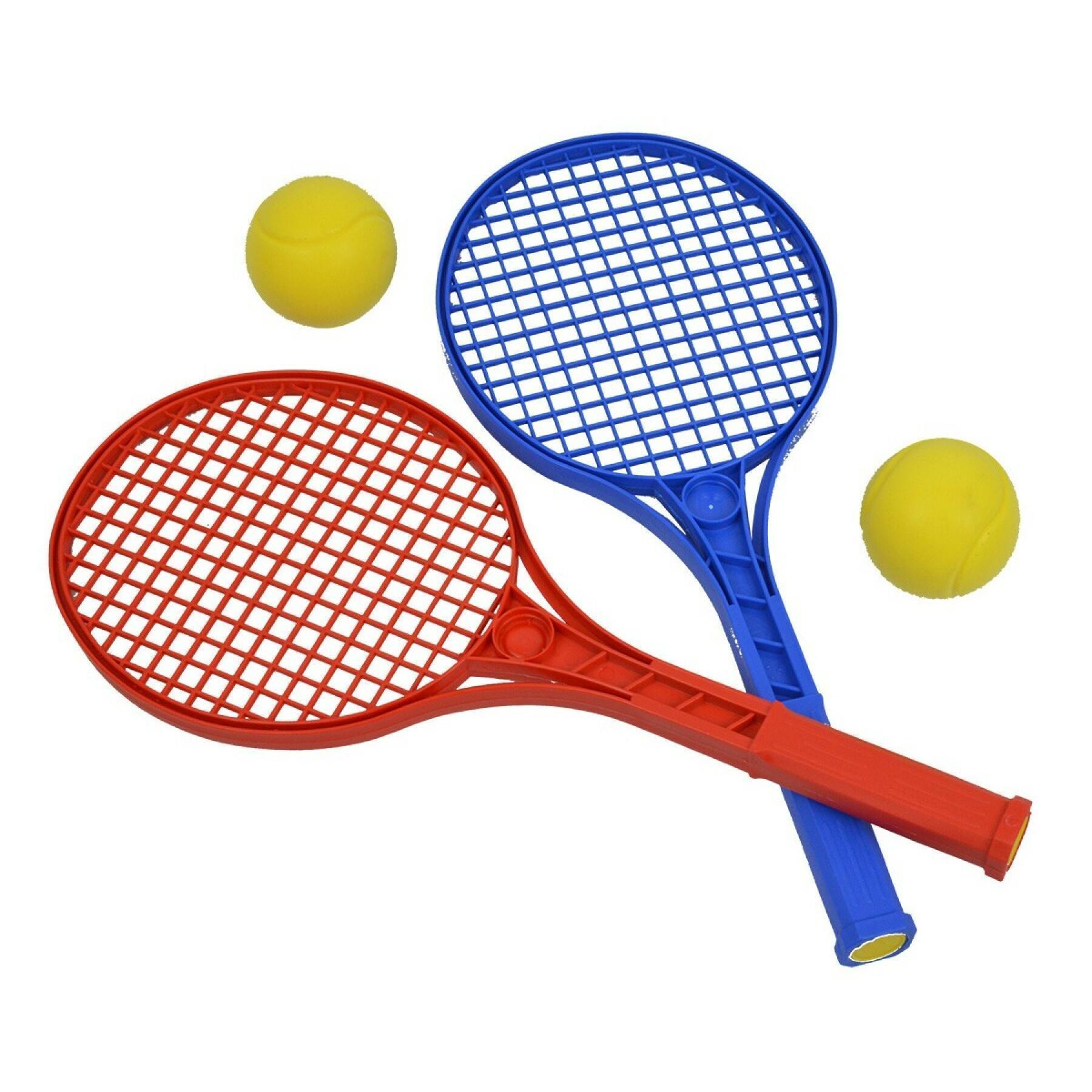 Set of 2 mini tennis rackets + 2 balls Sporti France