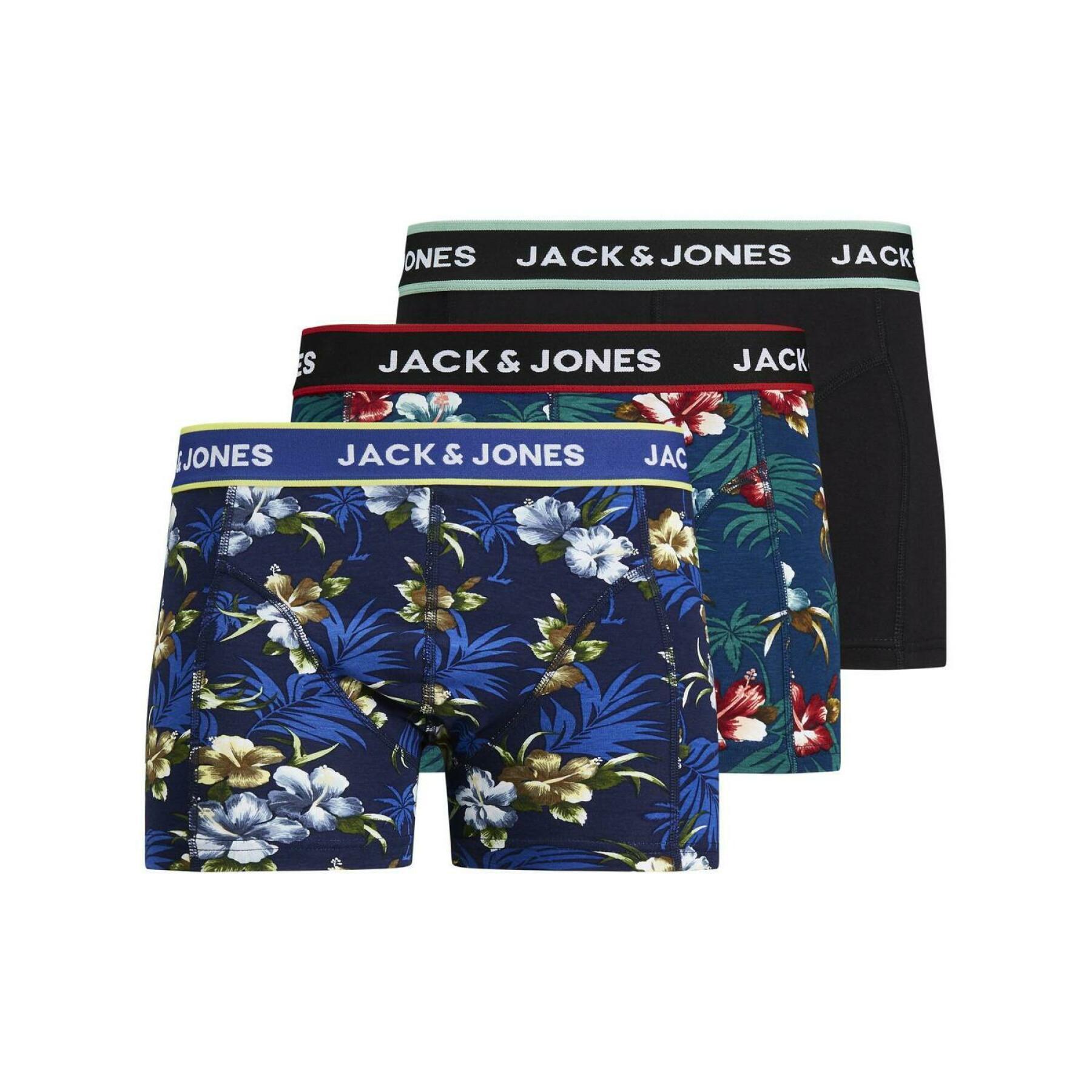 Set of 3 children's boxers Jack & Jones flower