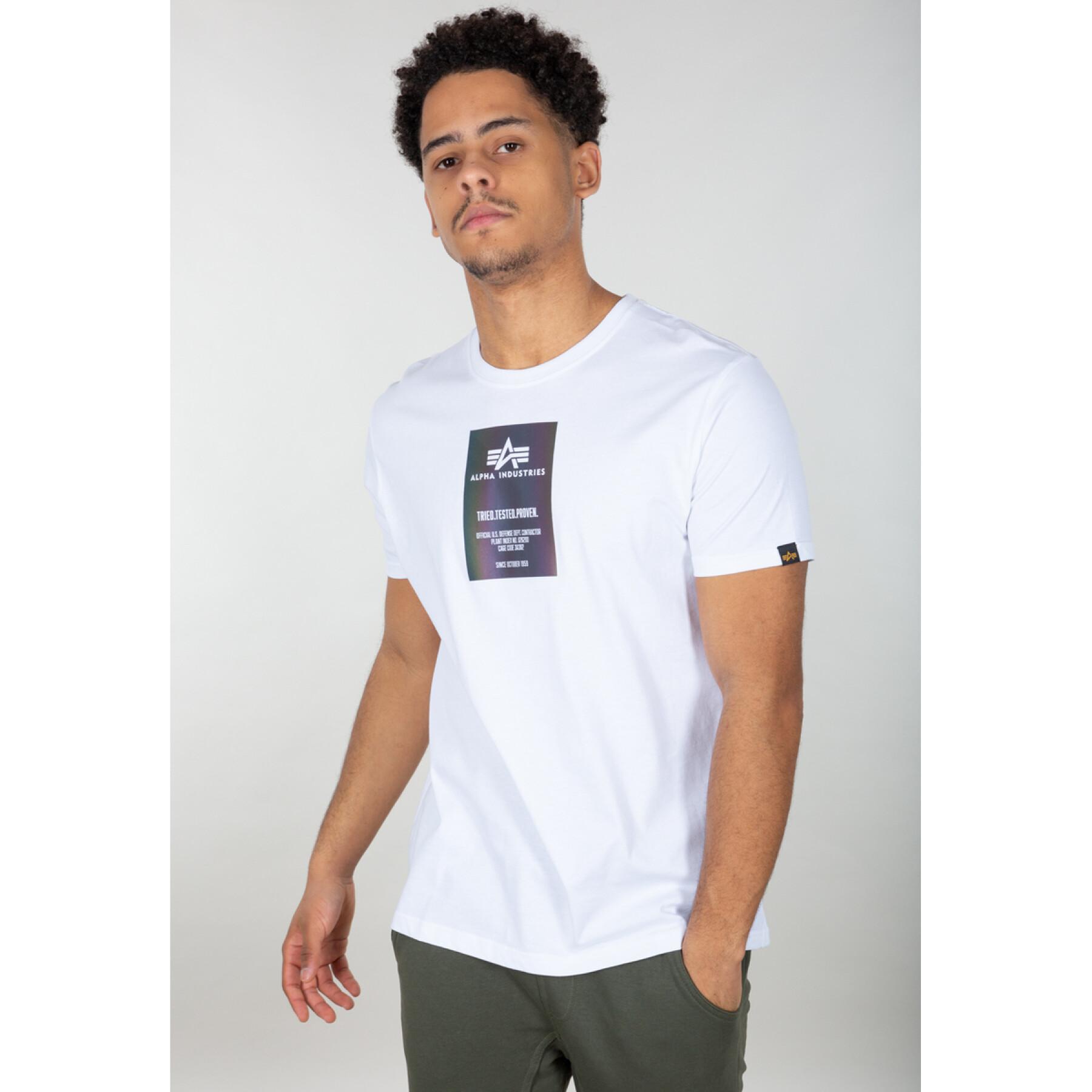 T-shirt Alpha Industries Rainbow Reflective Label - T-shirts and Polo shirts  - Man - Lifestyle