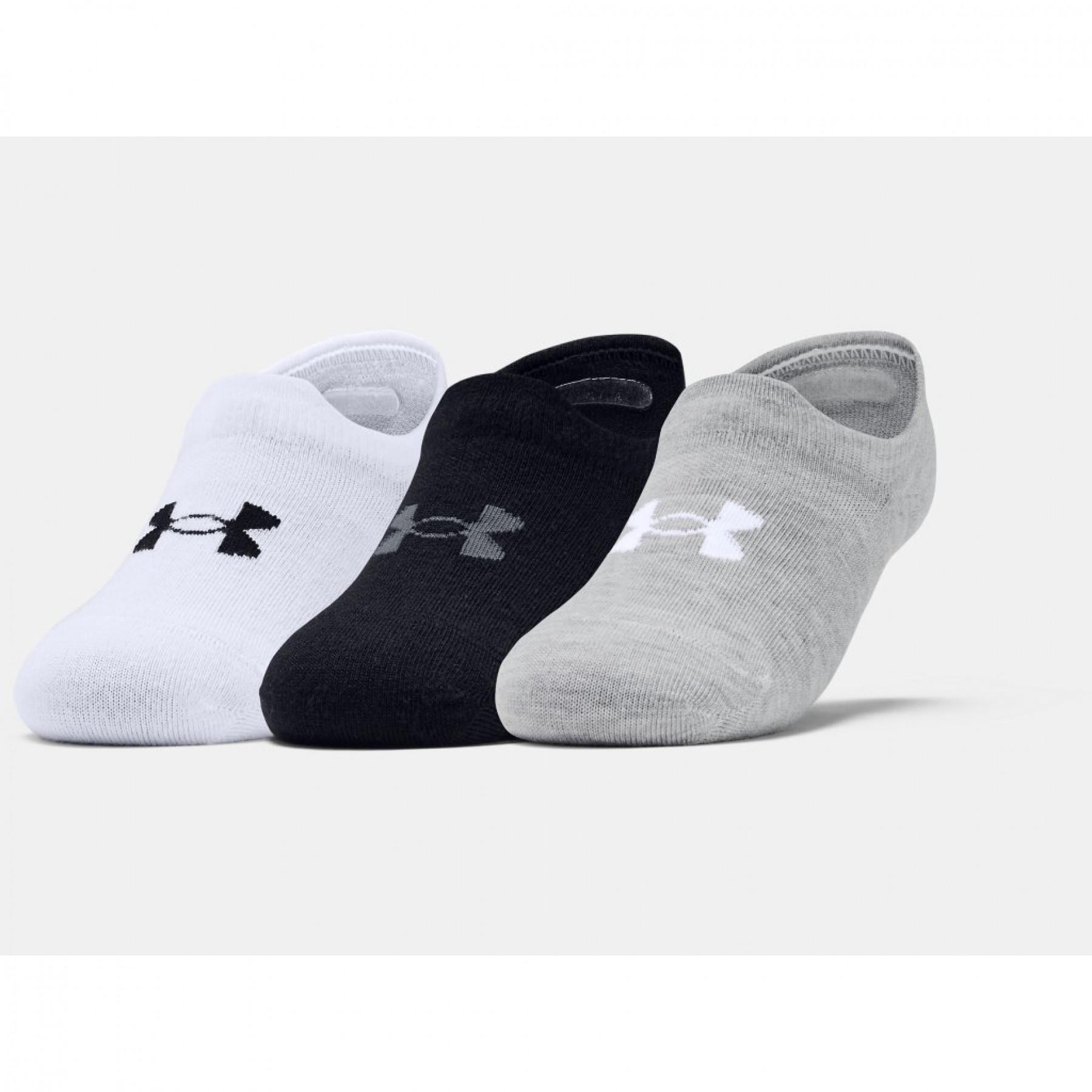 Pack of 3 pairs of ultra low socks Under Armour Unisexe