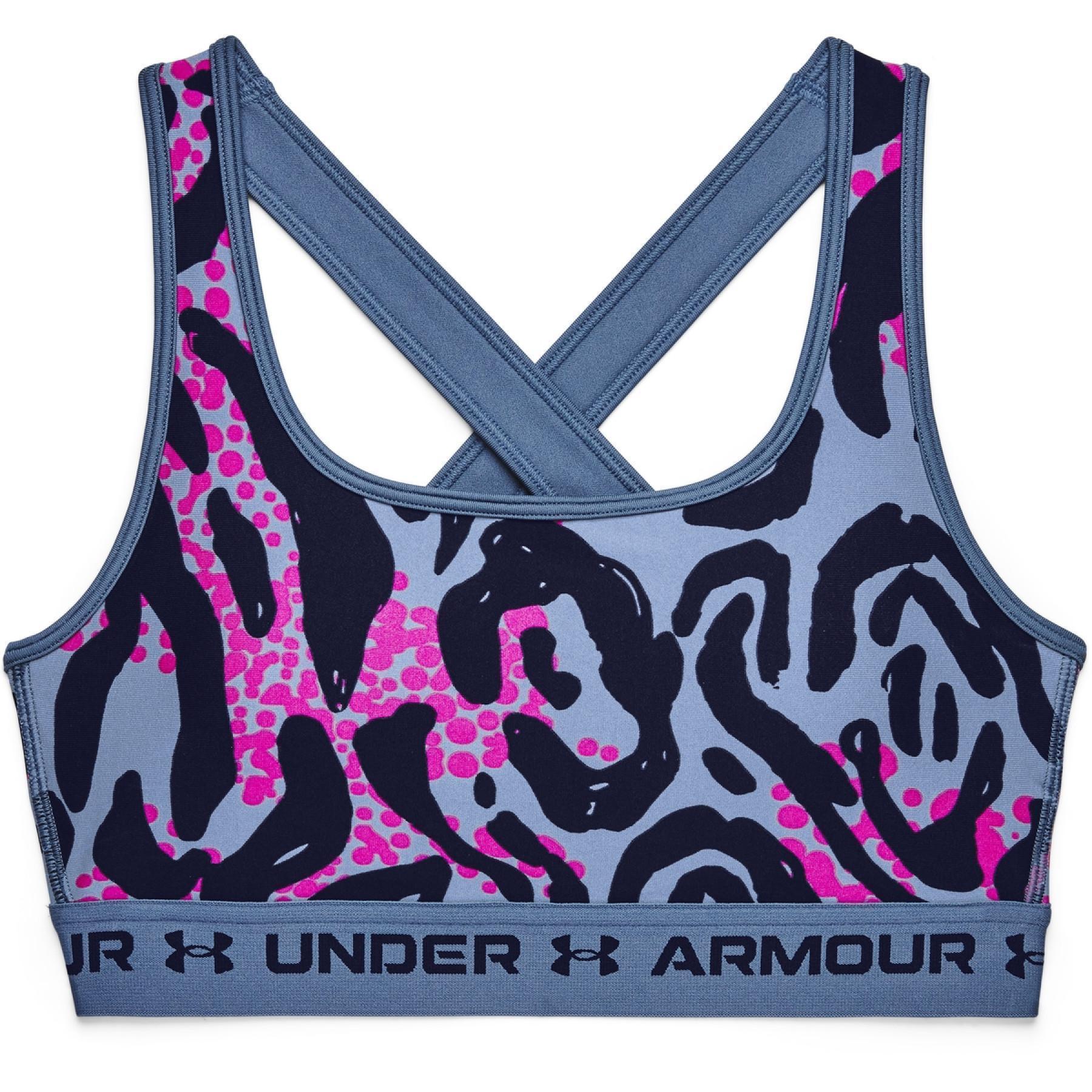 Women's bra Under Armour Mid Crossback Print Sports