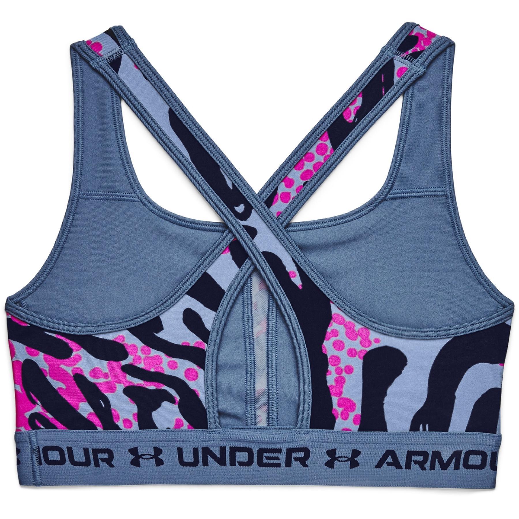 Women's bra Under Armour Mid Crossback Print Sports