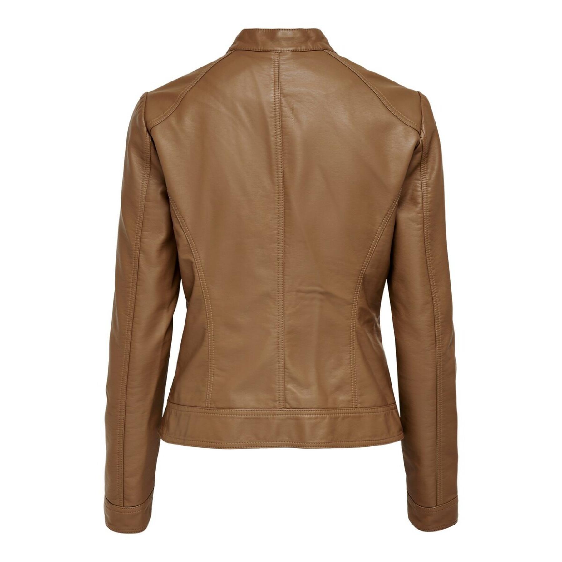 Leather jacket woman Only Bandit imitation cuir biker