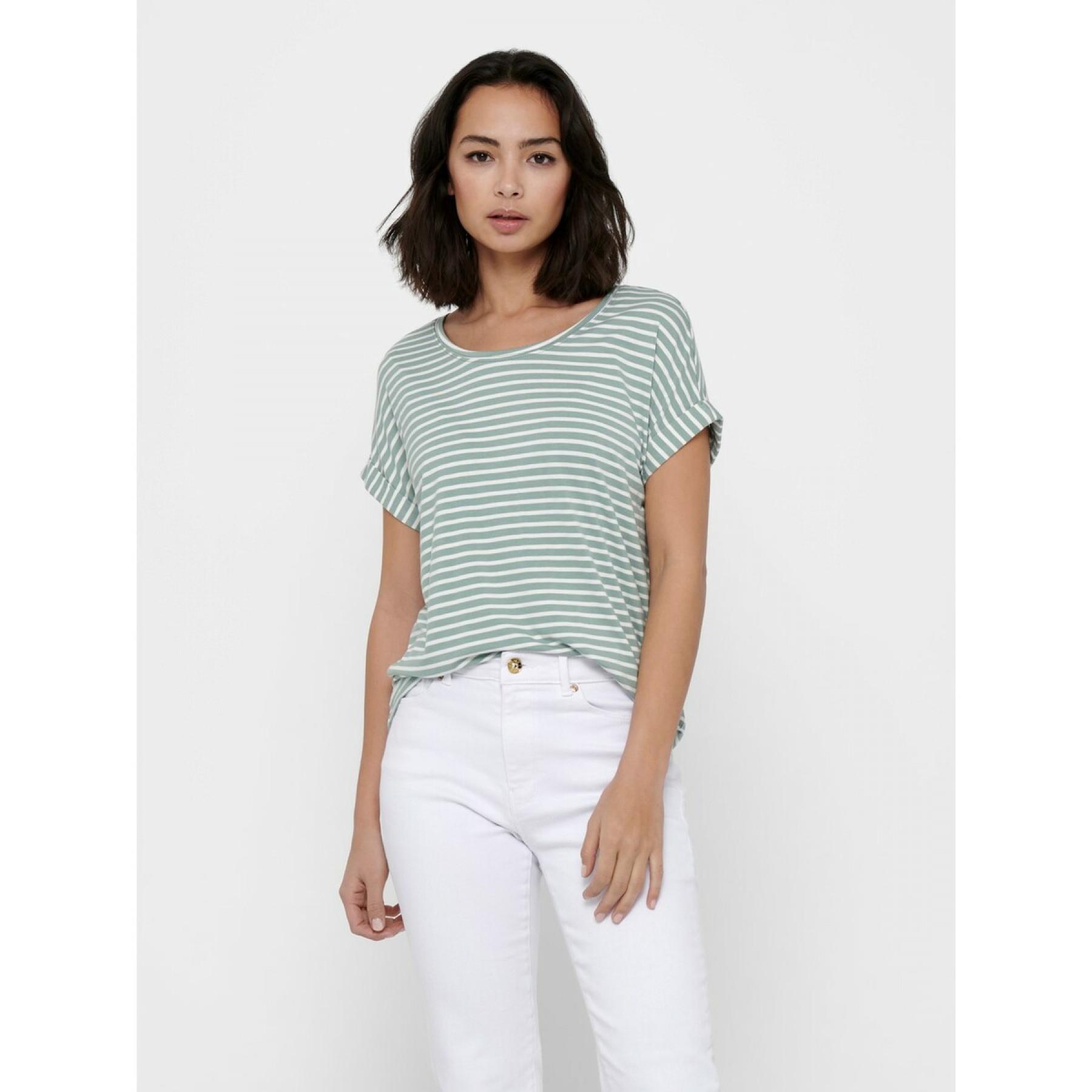 Women's T-shirt Only Moster stripe col rond