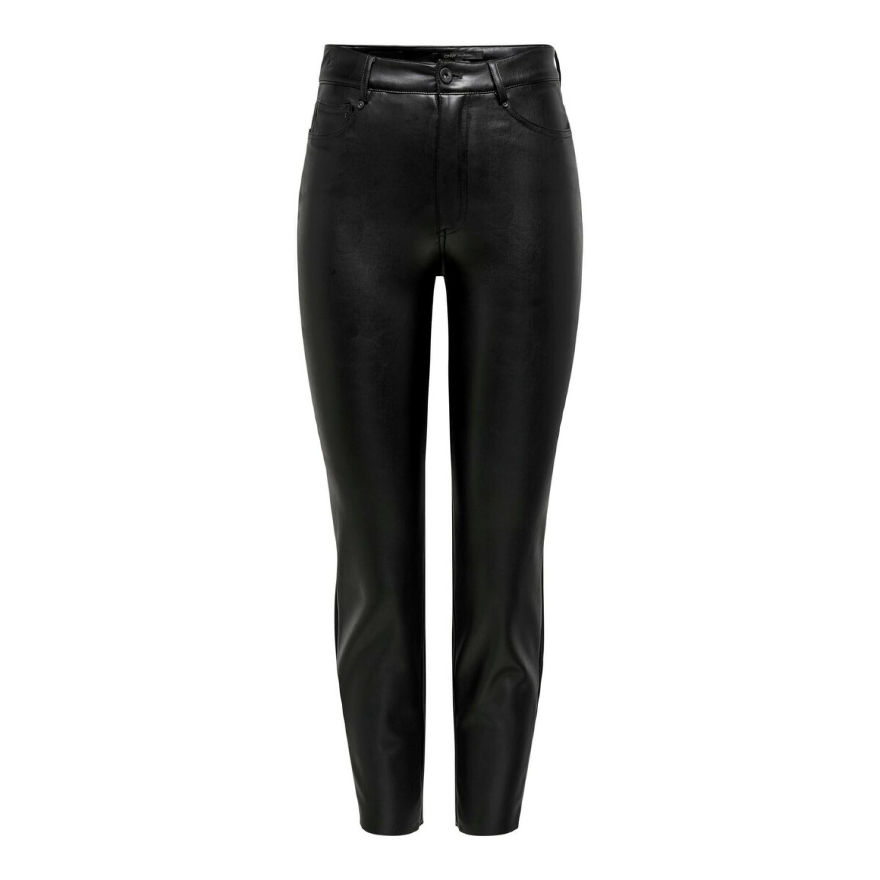 Women's trousers Only Emily imitation cuir