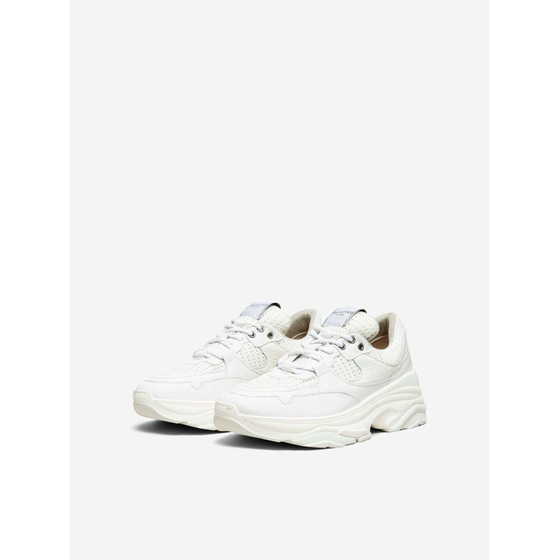 Women's shoes Selected Gavina leather trainer