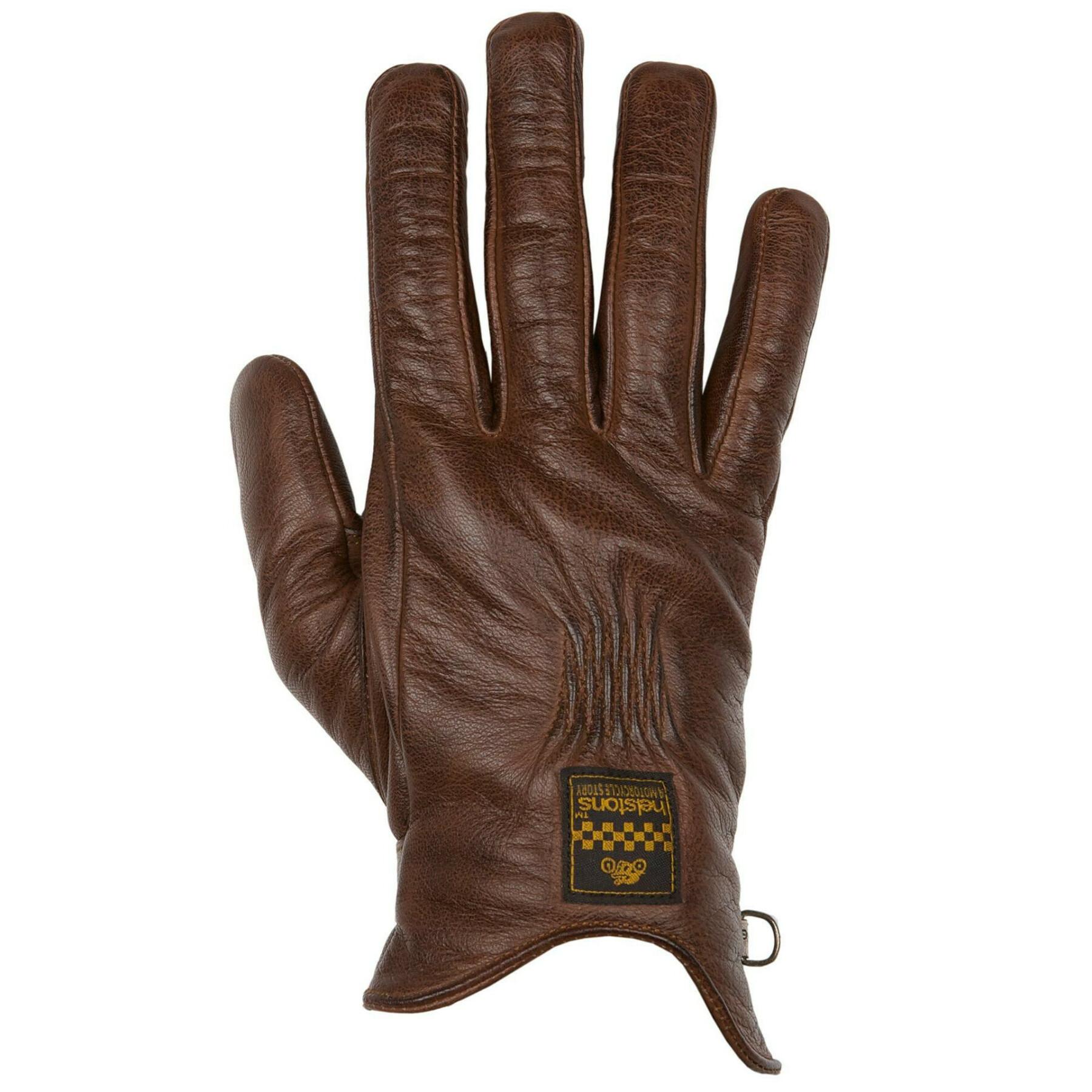 Summer leather motorcycle gloves Helstons condor