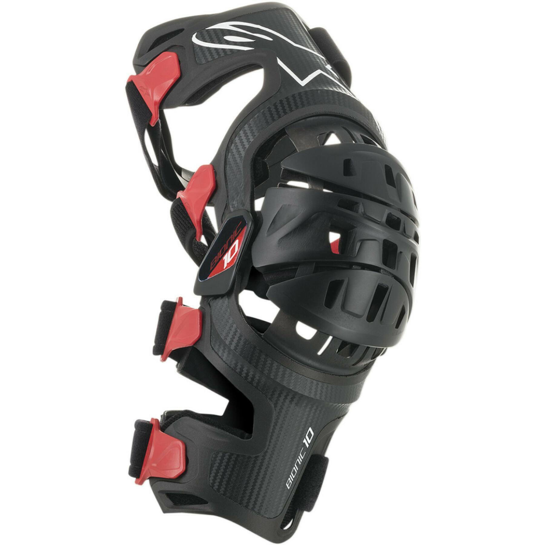 Knee support for motorcycle cross left Alpinestars bionic-10 carbon
