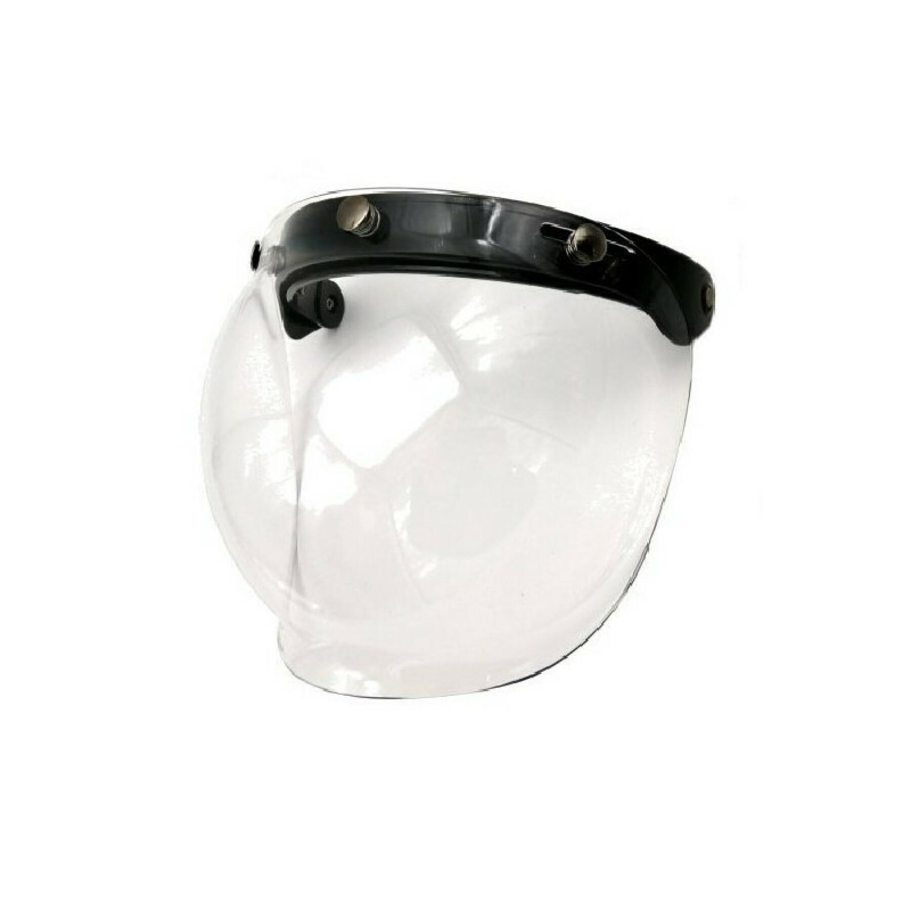 Motorcycle helmet visor with hinge Brazoline Bubble