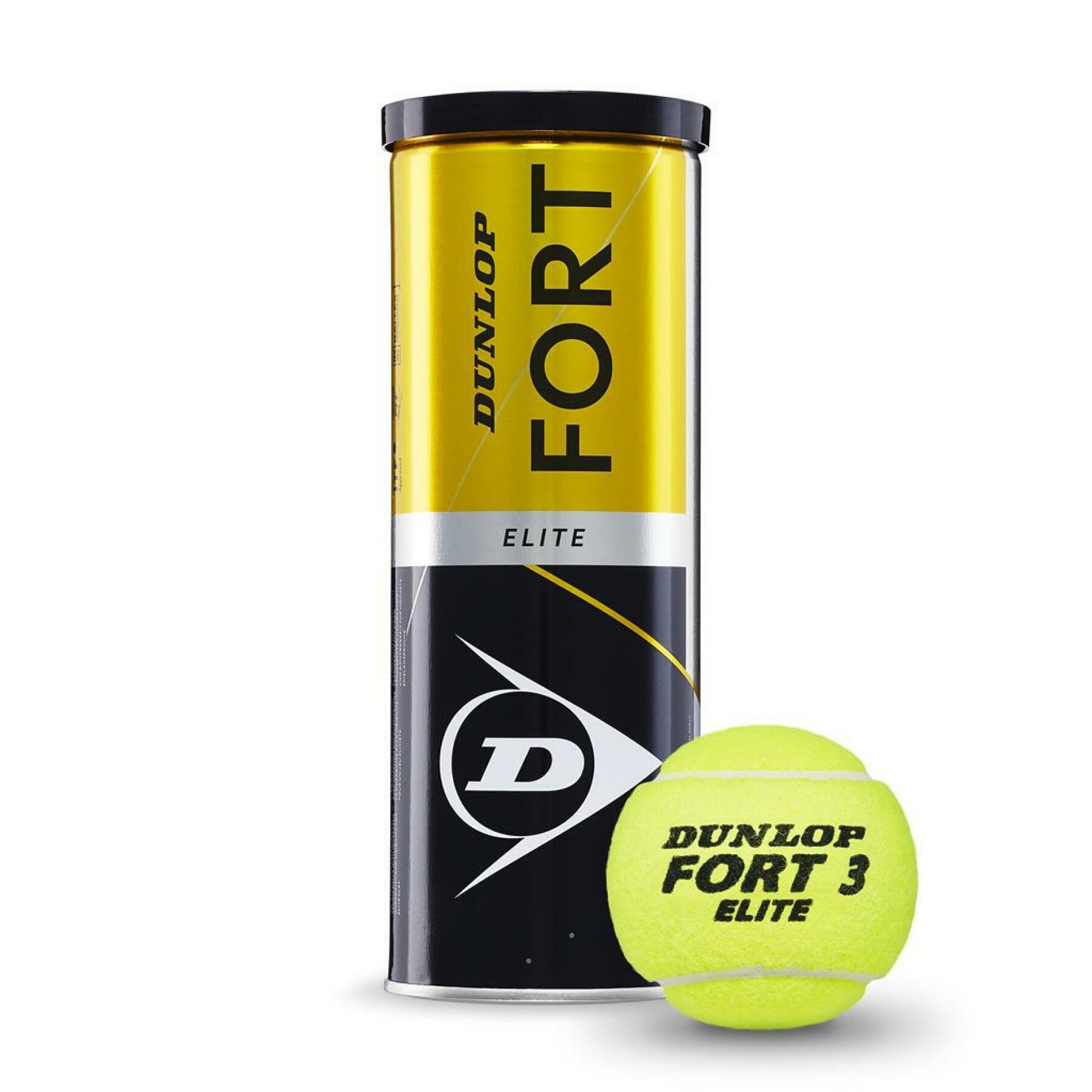 Set of 3 tennis balls Dunlop fort elite