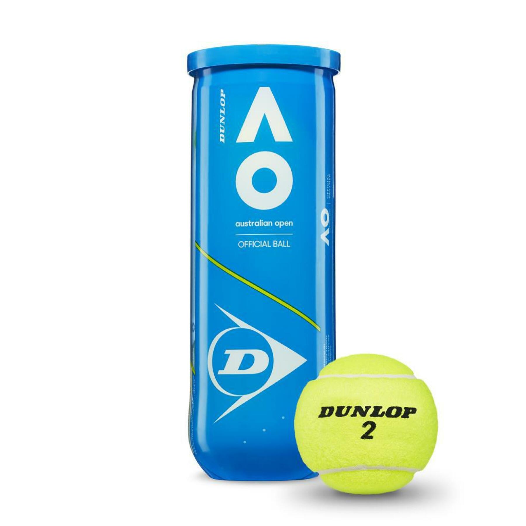 Set of 3 tennis balls Dunlop australian open