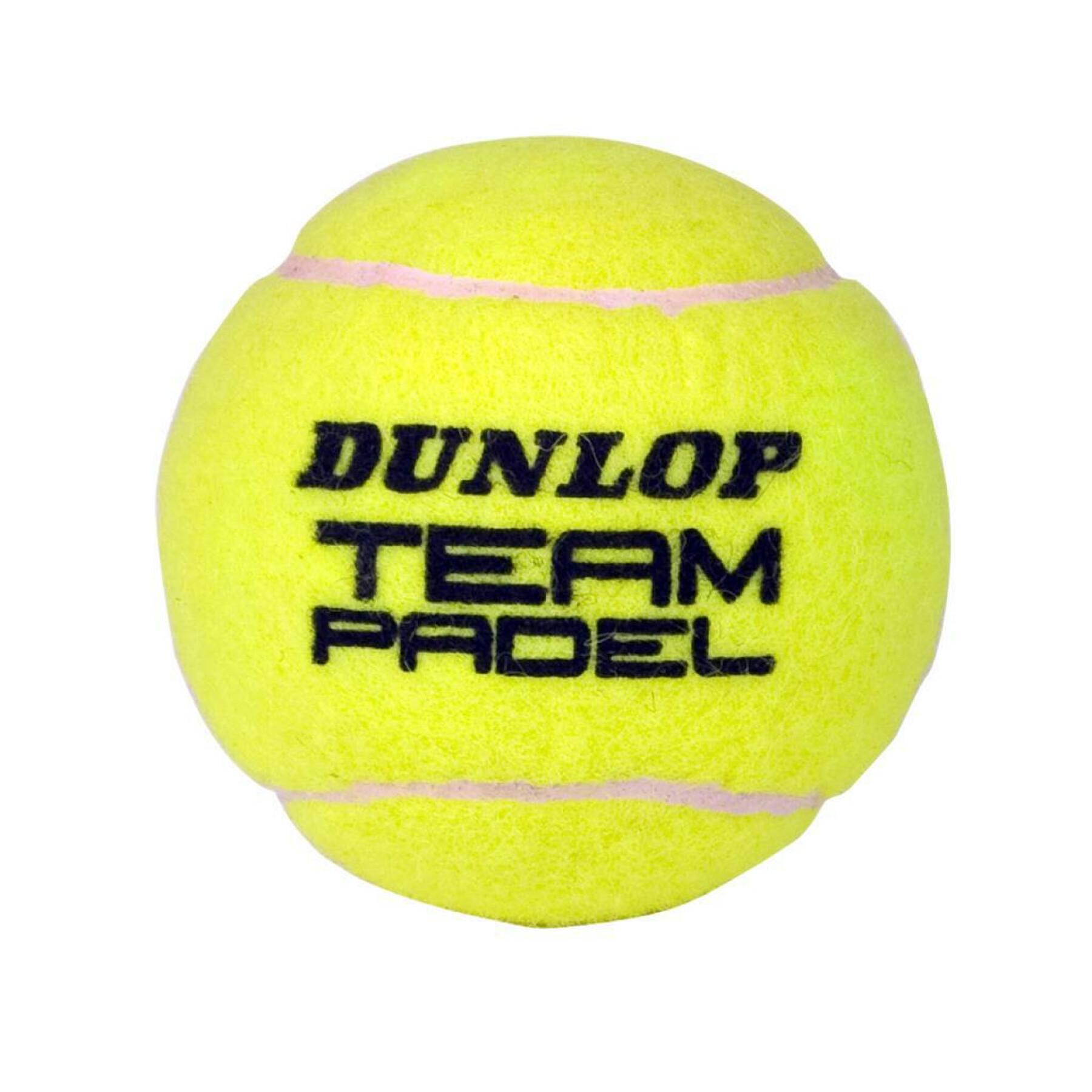 Set of 3 padel balls Dunlop team