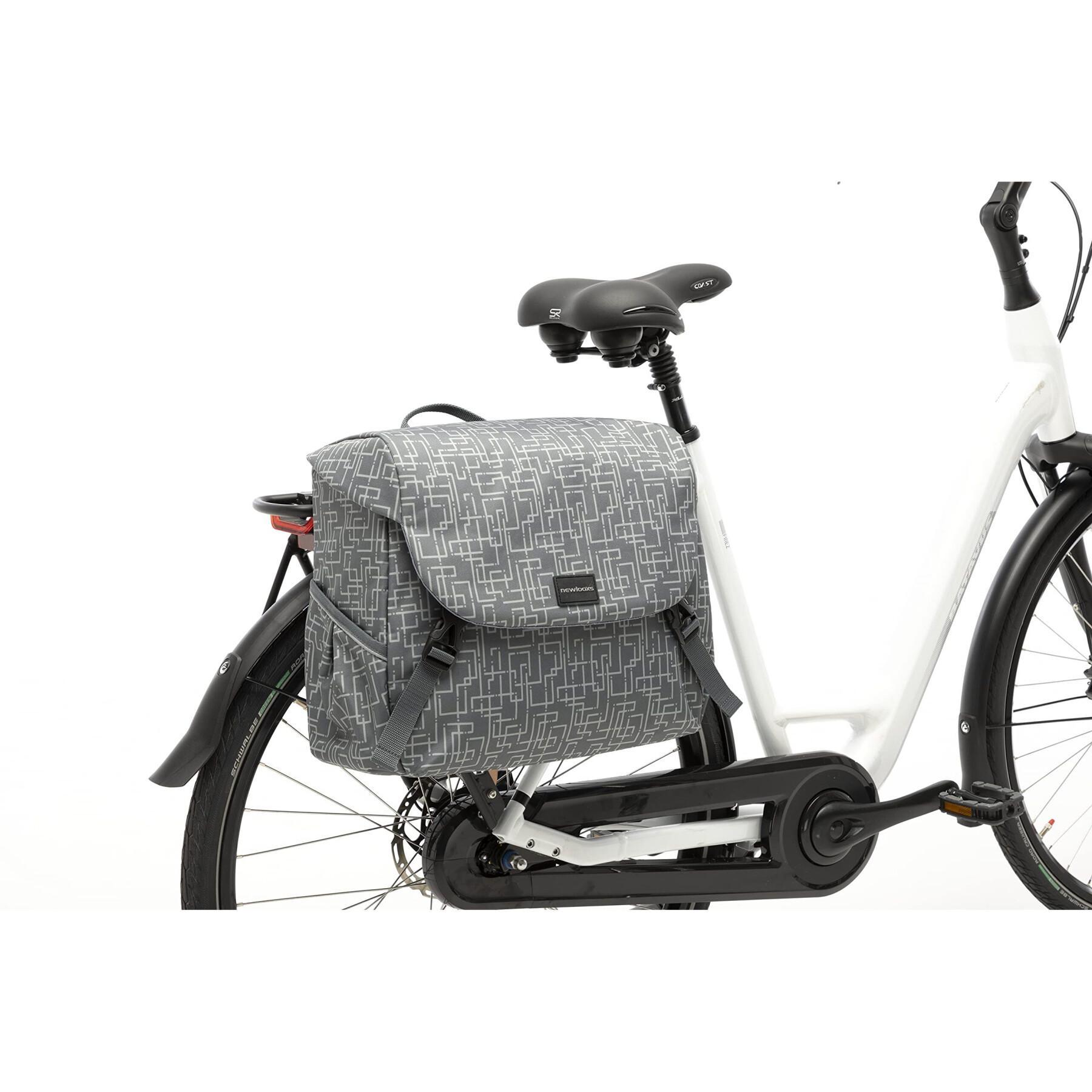 Reflective polyester waterproof bike carrier bag New Looxs Mondi joy