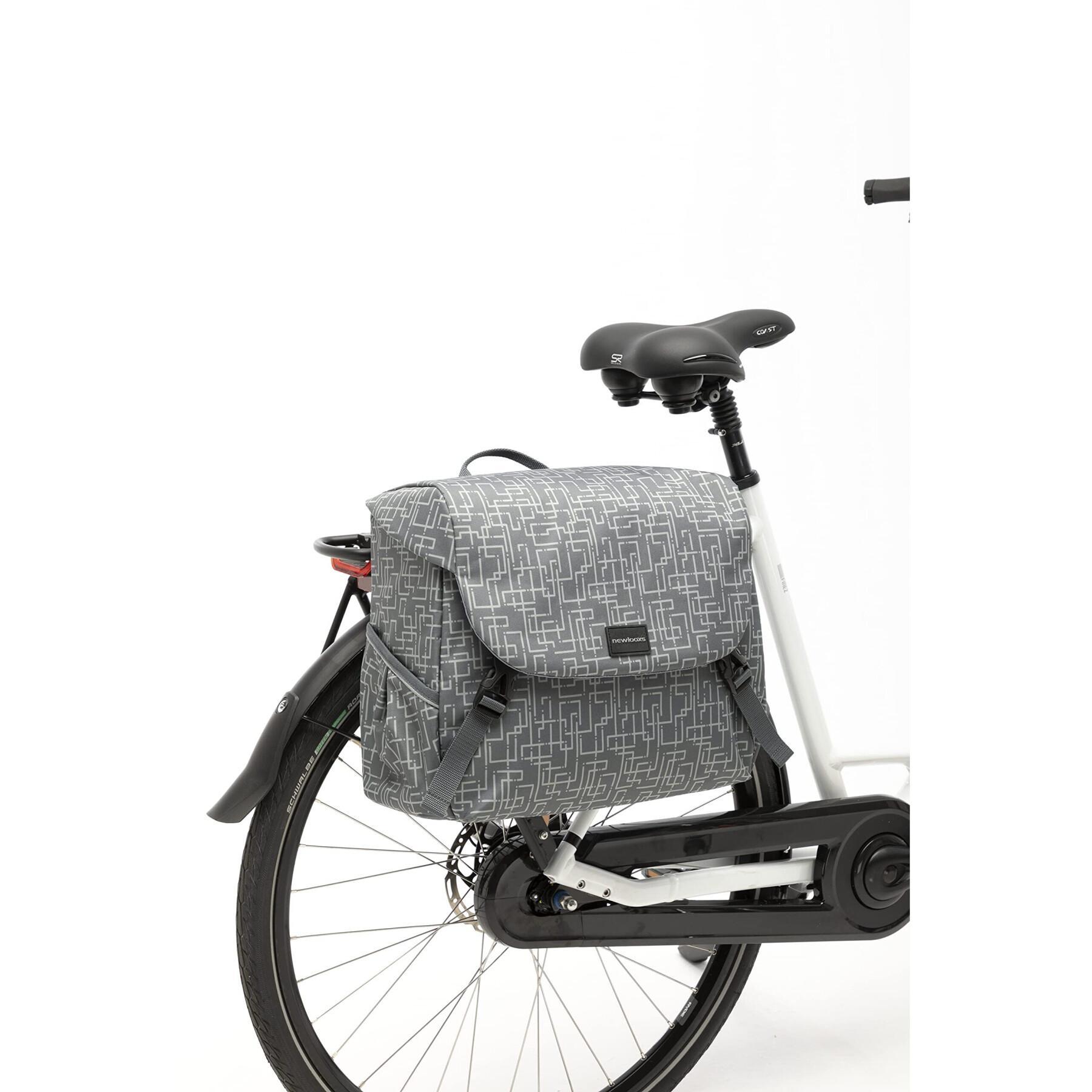 Reflective polyester waterproof bike carrier bag New Looxs Mondi joy