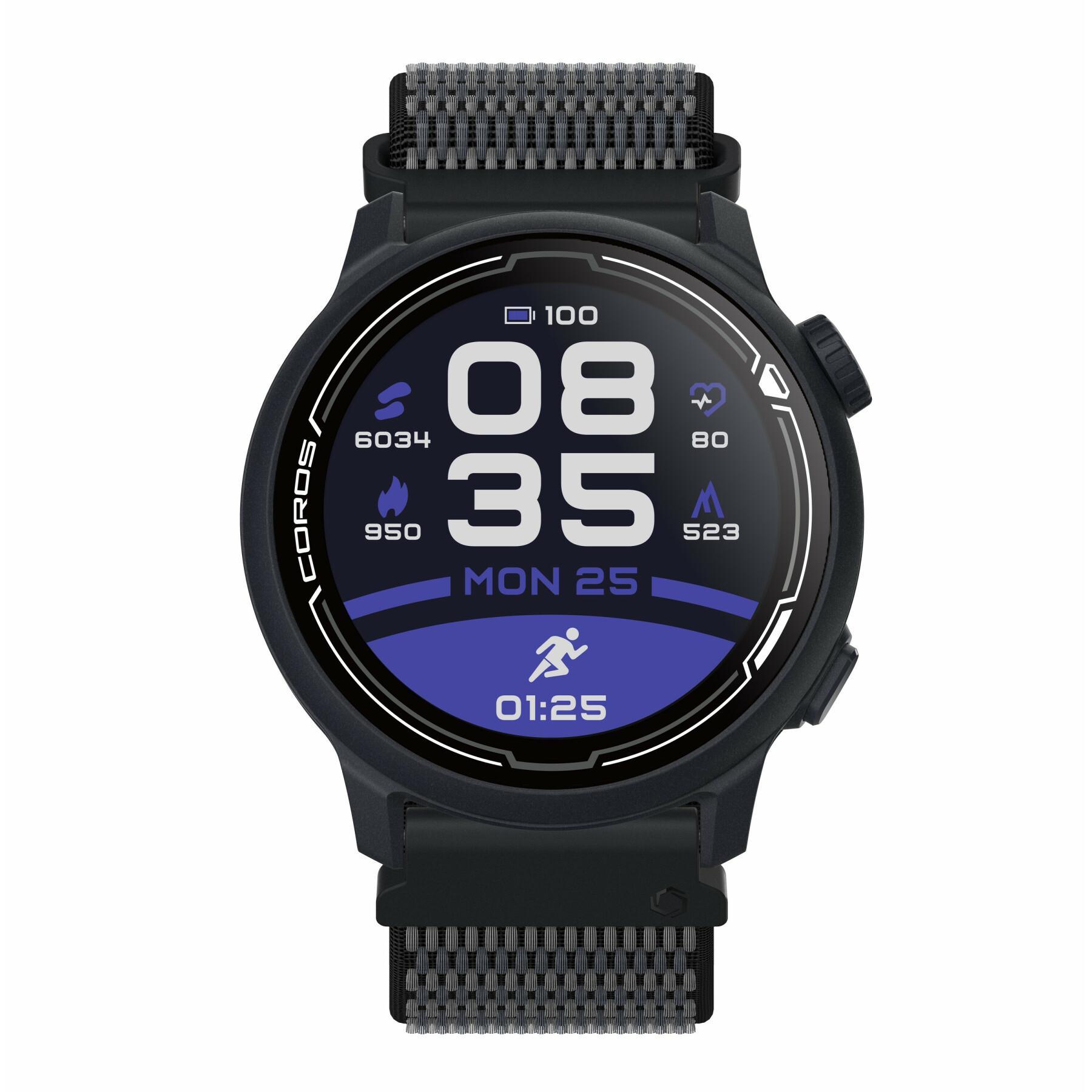 Connected watch with nylon strap Coros Pace 2