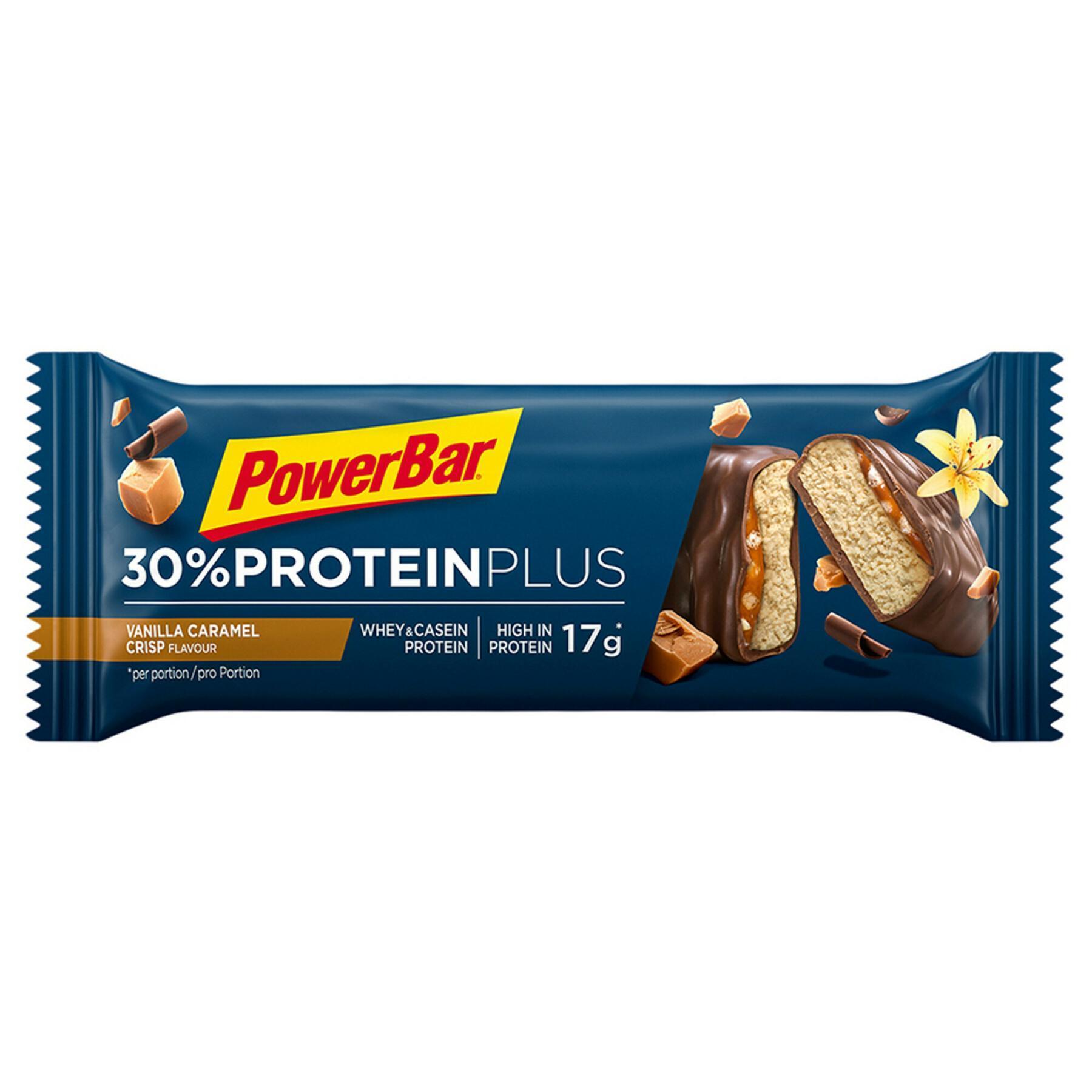 Batch of 15 bars PowerBar ProteinPlus 30 % - Caramel- Vanilla crisp