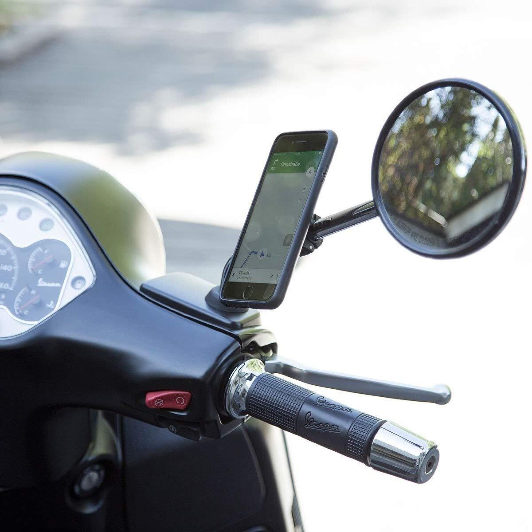 Minimalist motorcycle support for mirror rod SP Connect
