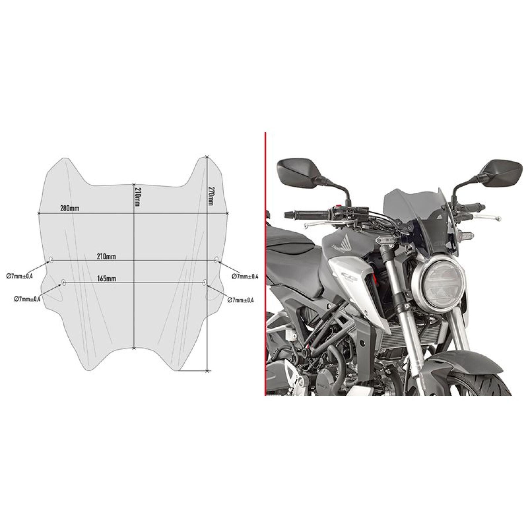 Motorcycle bubble Givi 300 R (19) - Honda Cbr 125 et Cb 300 R (2018 À 2020)