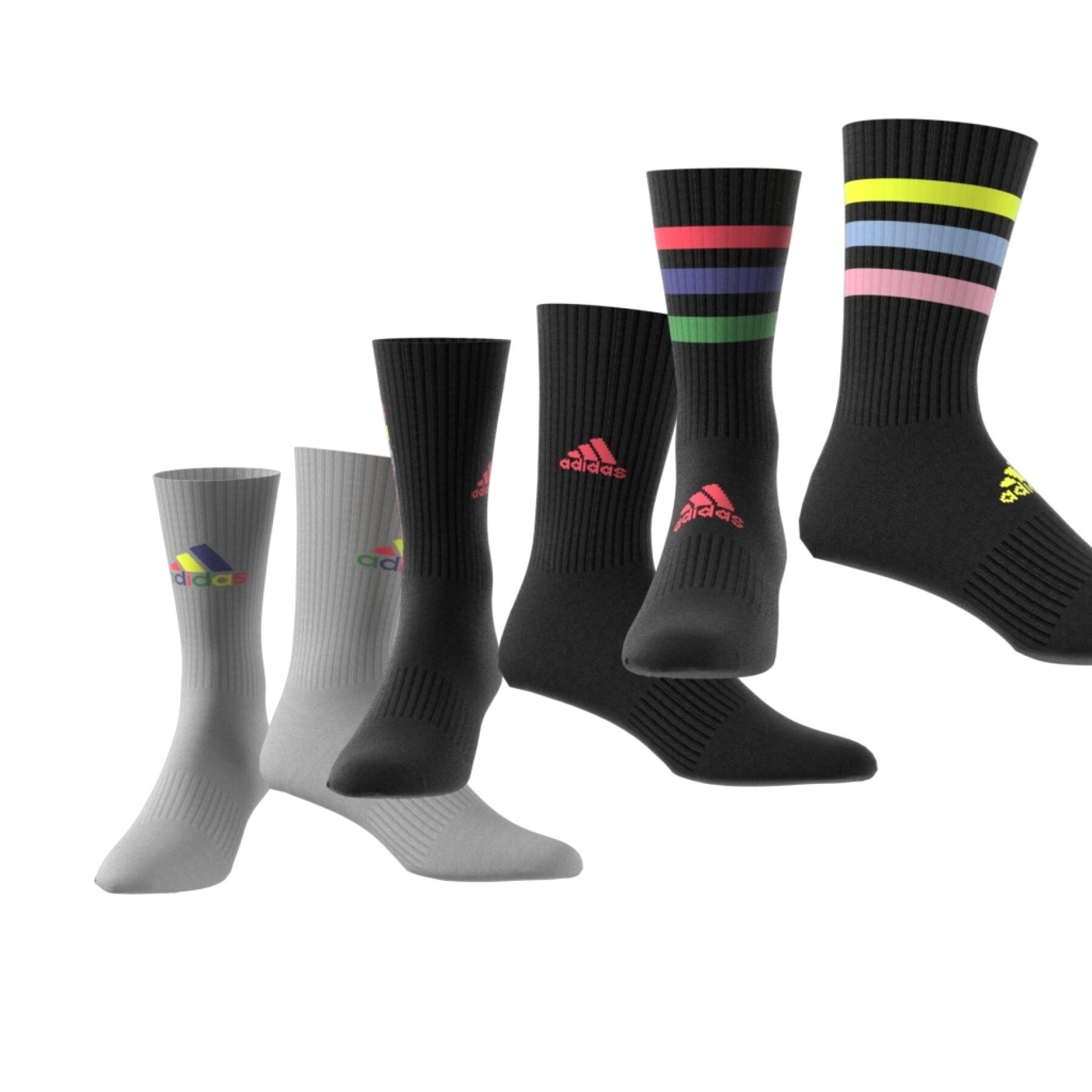 Pack of 3 pairs of mid-calf socks adidas Love Unites