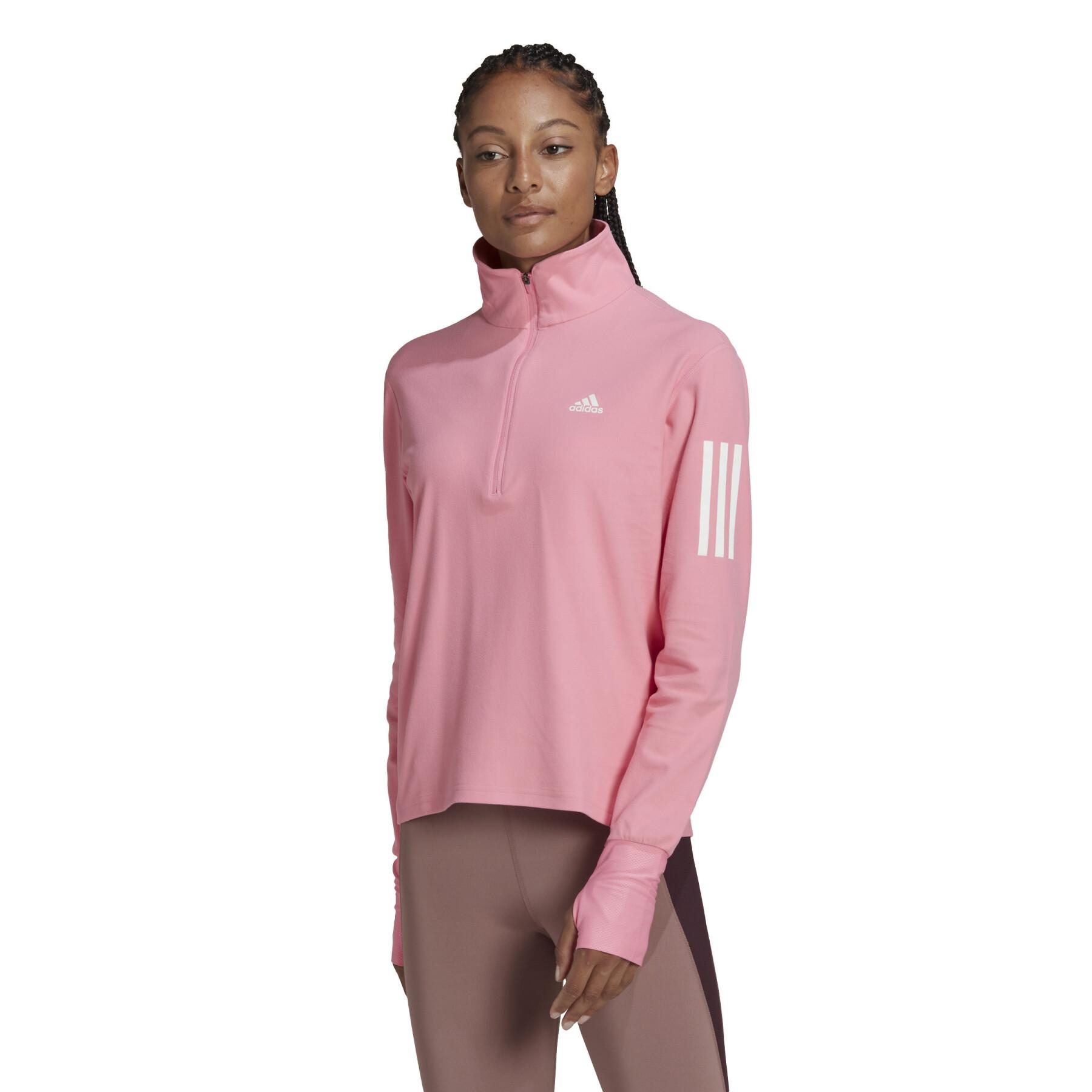 Sweatshirt 1/2 zip woman adidas Own the Run