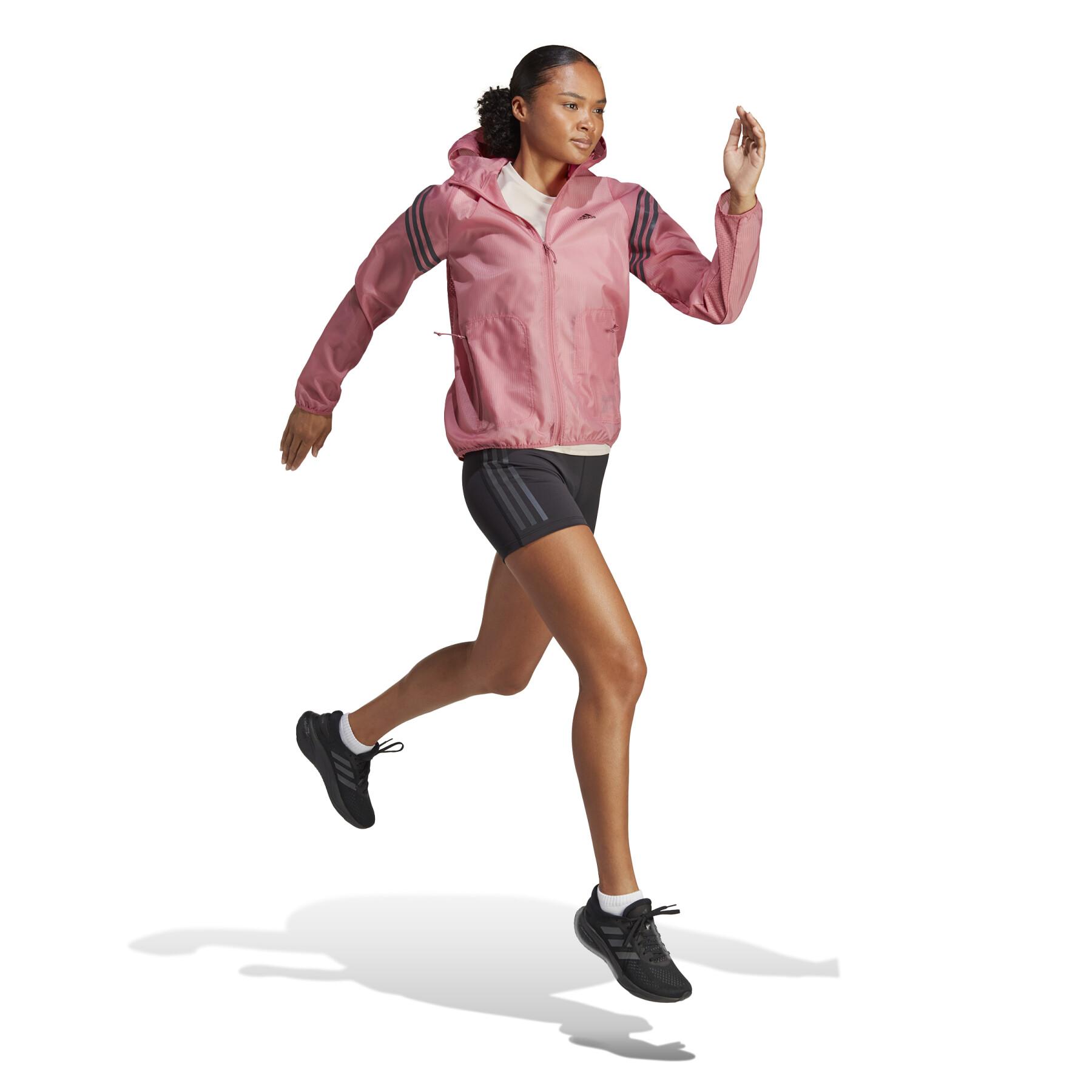 Women's hooded waterproof jacket adidas Run Icons