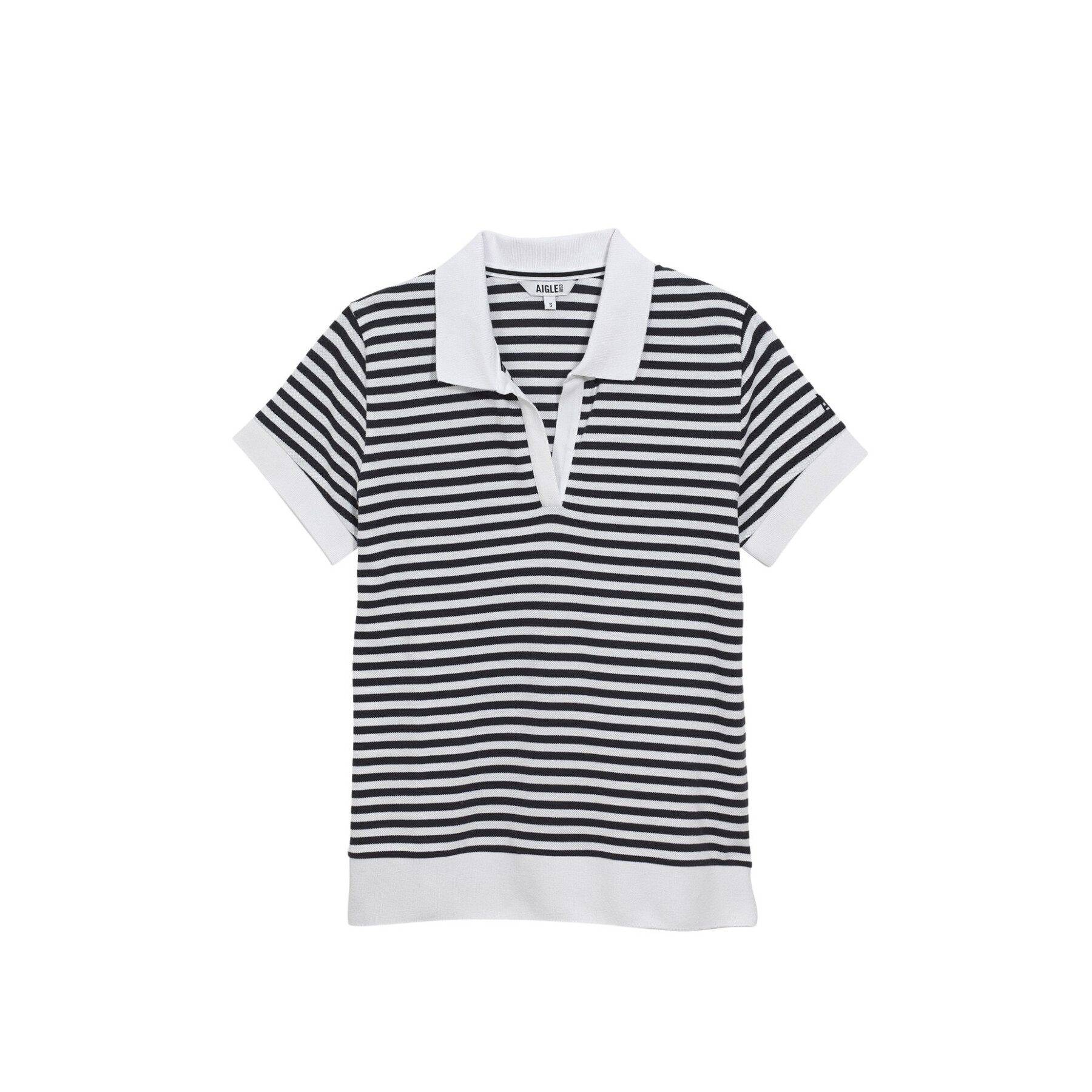 Women's short-sleeved striped polo shirt Aigle