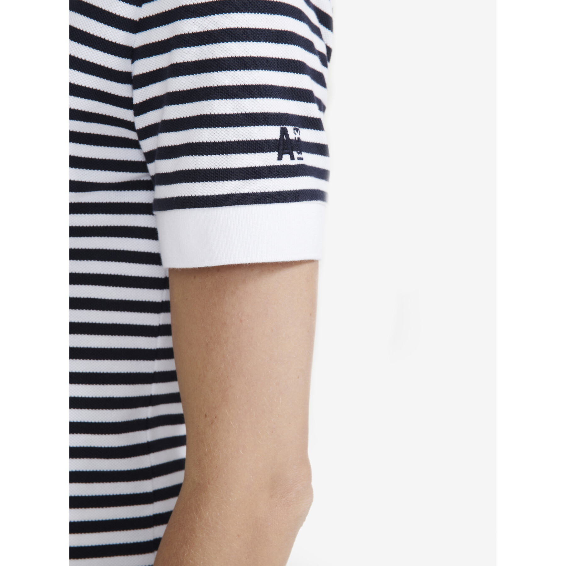 Women's short-sleeved striped polo shirt Aigle