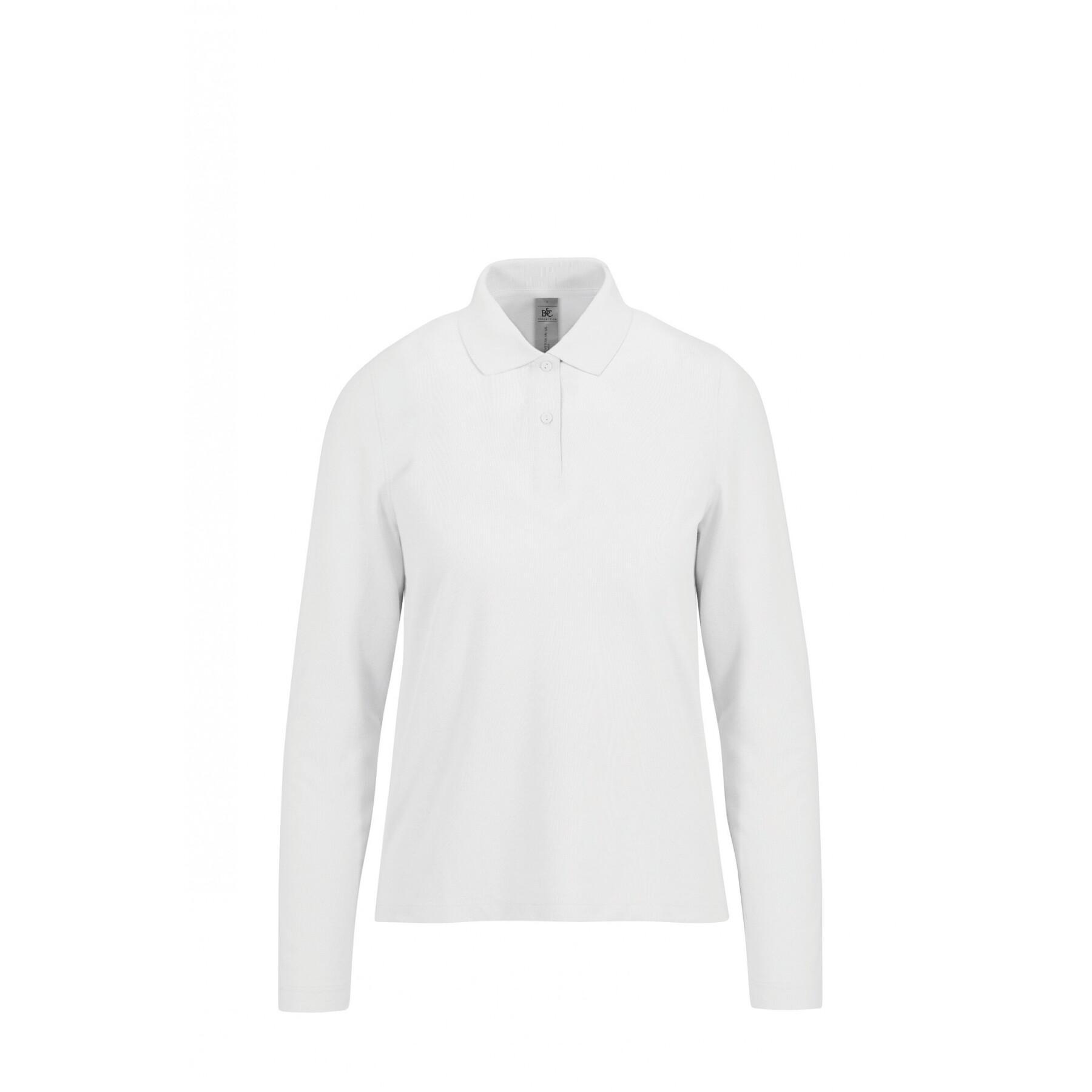Women's long-sleeved polo shirt B&C 180