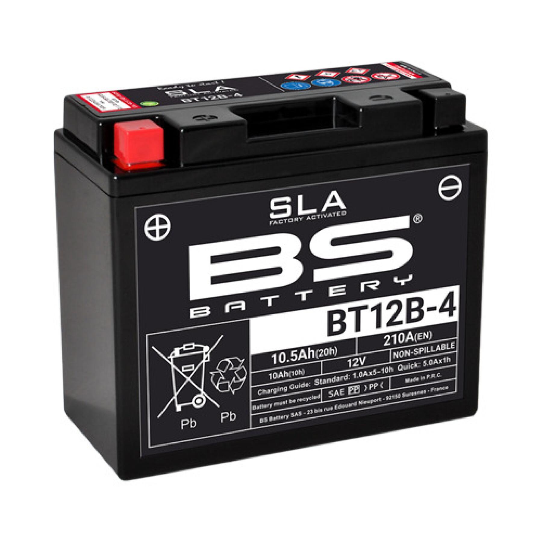 Motorcycle battery BS Battery SLA BT12B-4 - C (10H-R) - C (20H-R)