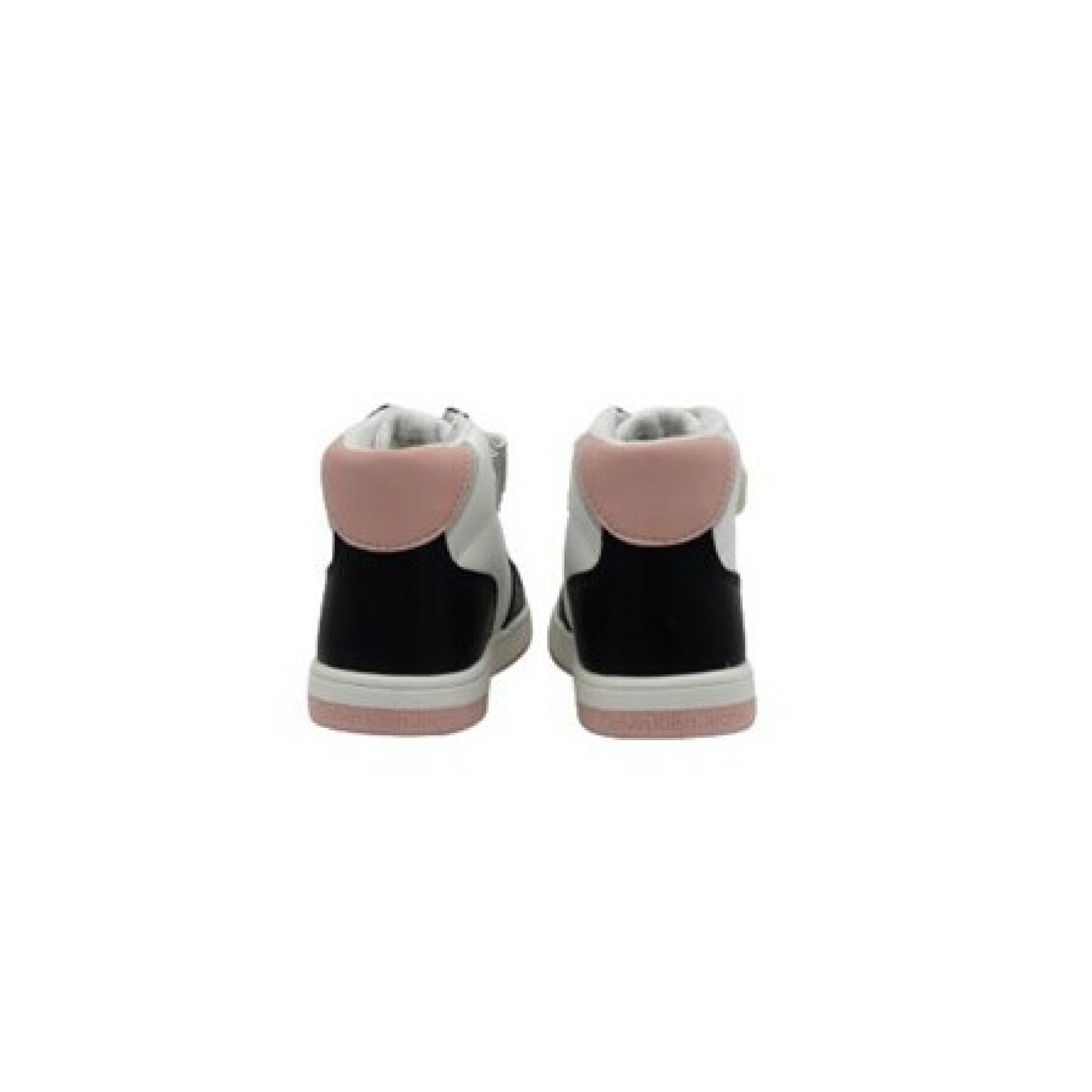 Lace-up/velcro sneakers for kids Calvin Klein black/white/pink