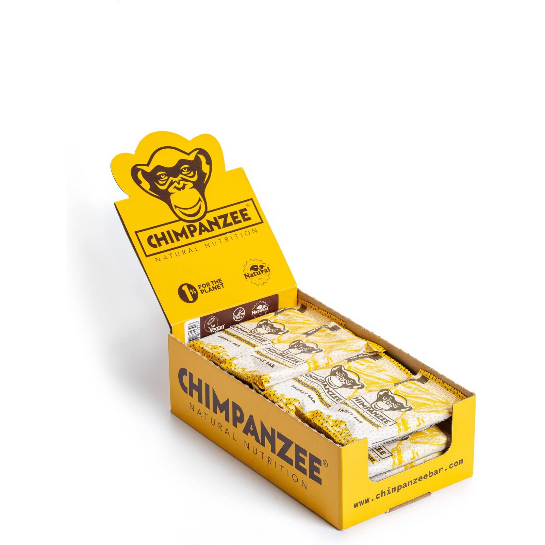 Energy bar Chimpanzee vegan (x20) : banane/chocolat 55g 