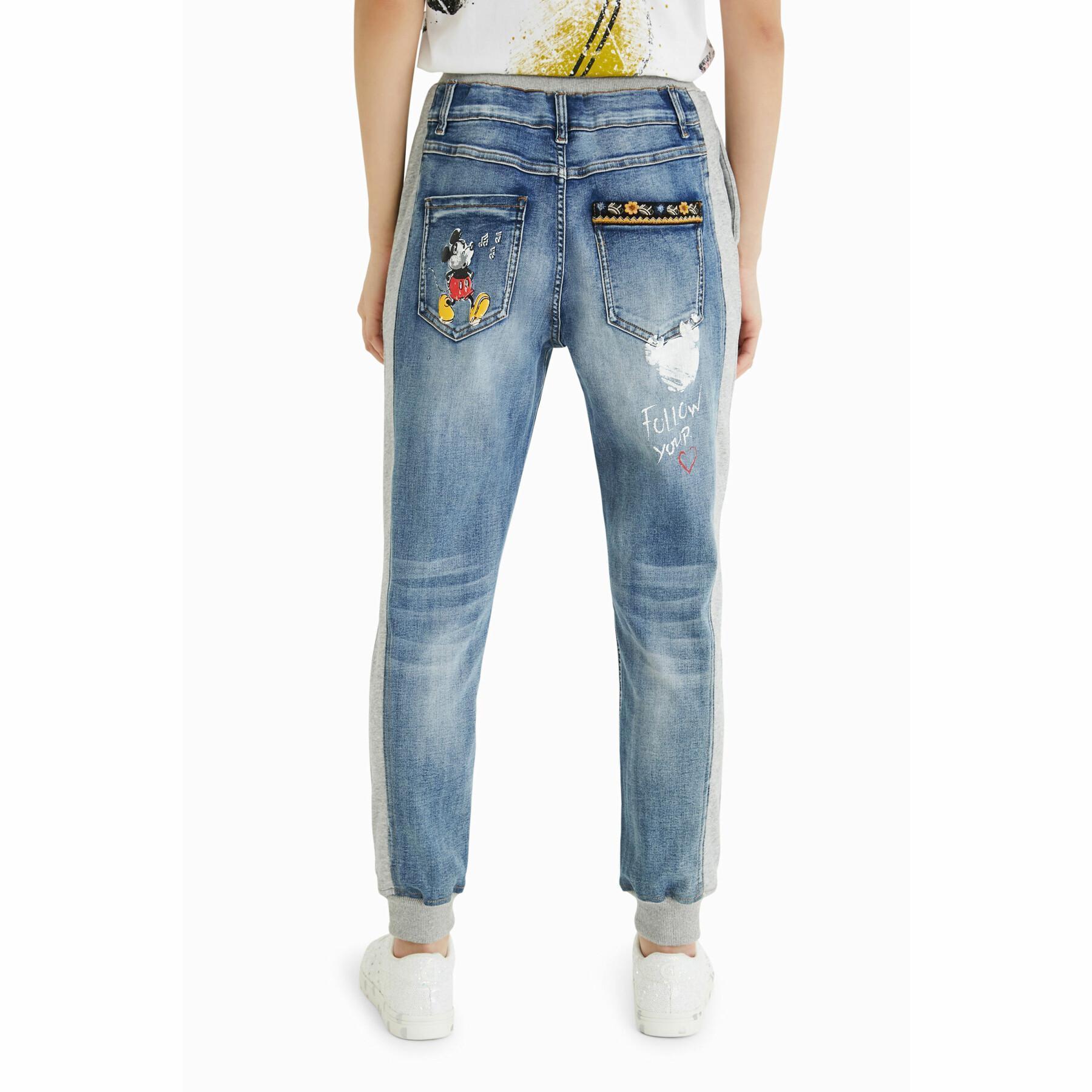 Women's jeans Desigual Mickey Hybrid