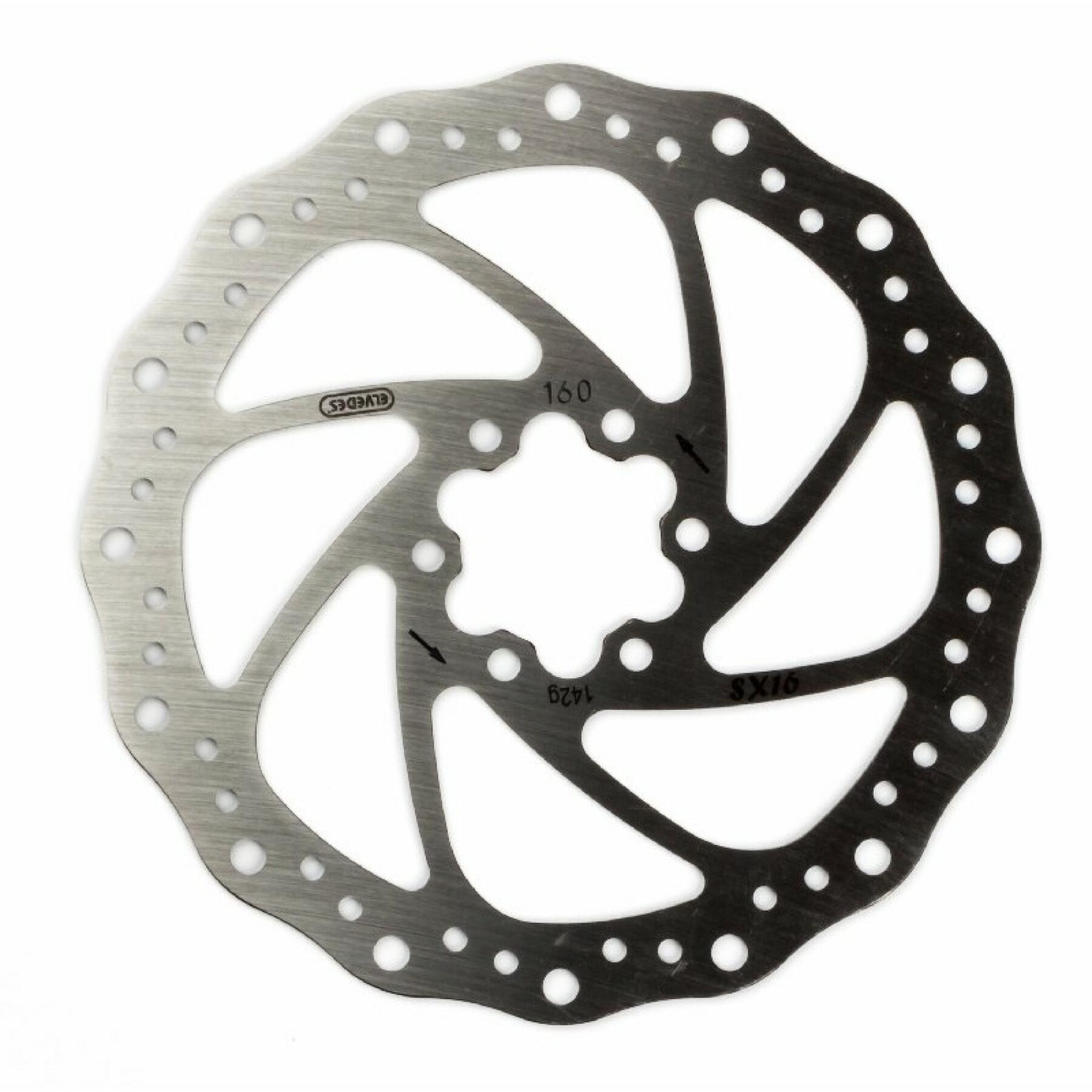 Brake disc with 6 fixing screws Elvedes SX16