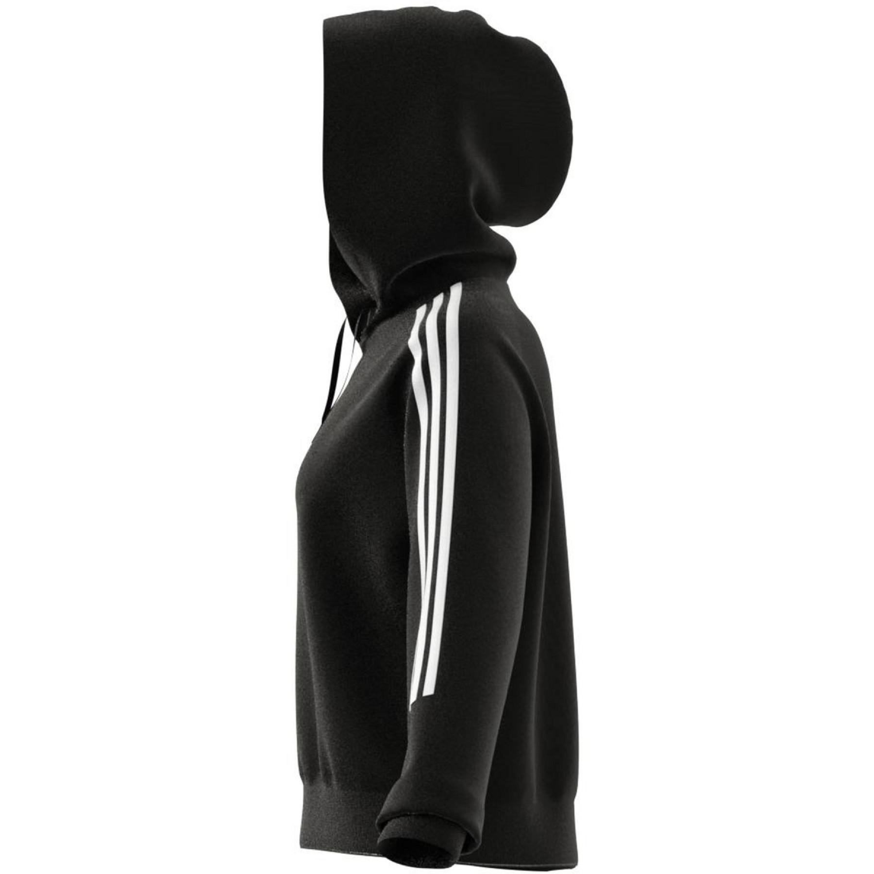 Women's short hooded sweatshirt adidas Essentials Loose-Cut 3-Bandes