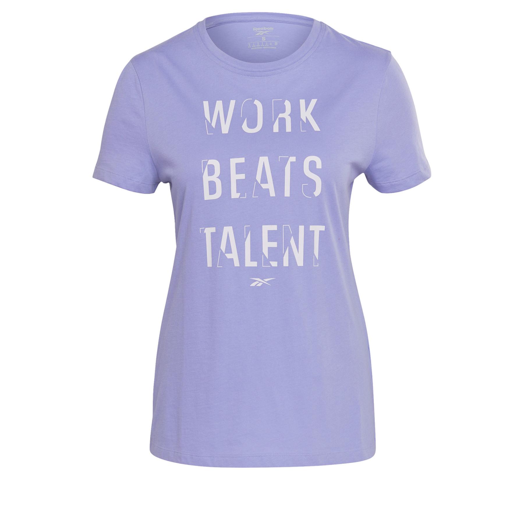 Women's T-shirt Reebok Work Beats Talent Graphic