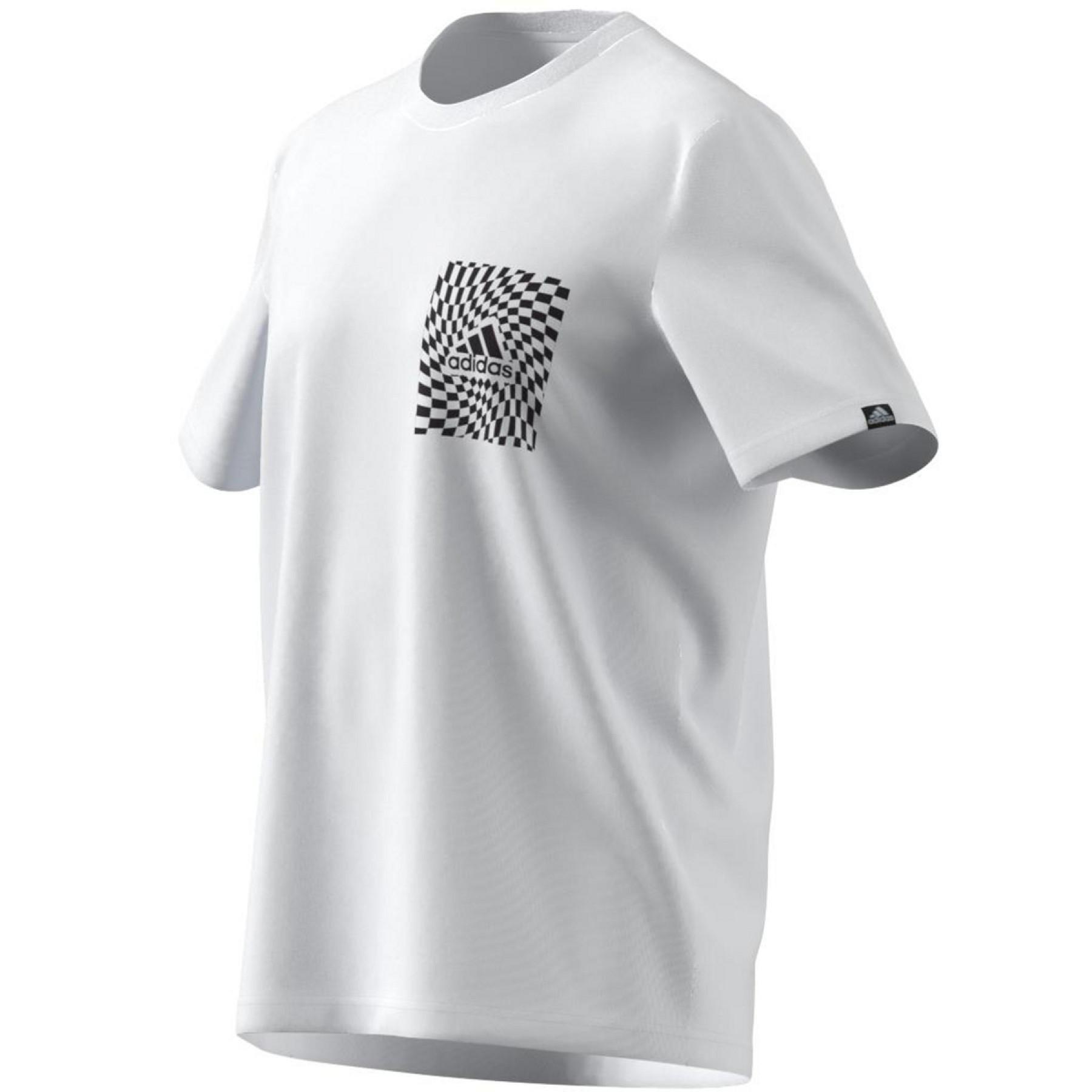T-shirt adidas Race Flag Front and Back Graphic