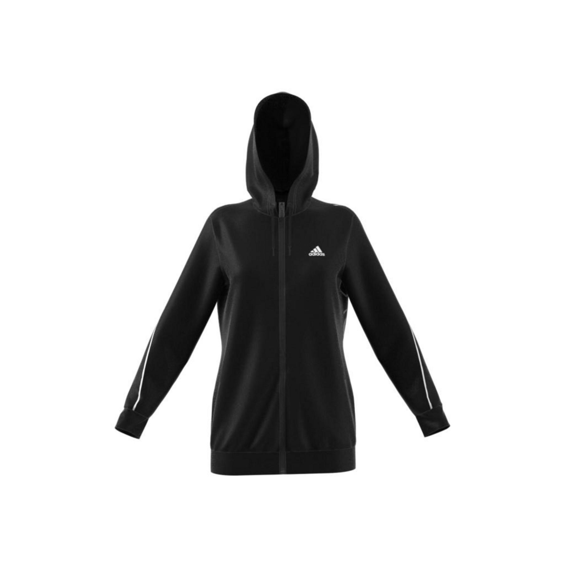 Women's zip-up hooded jacket adidas Essentials Giant Logo