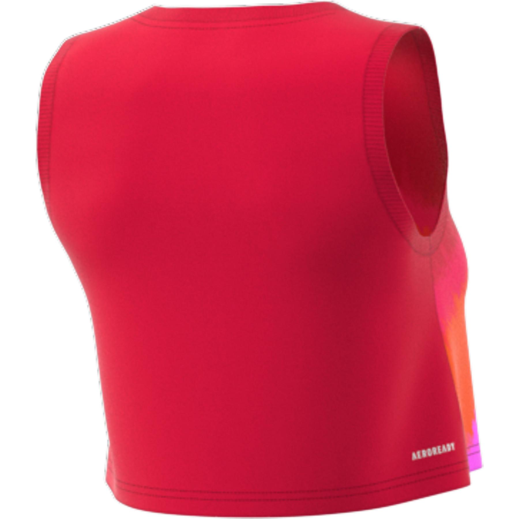 Women's short jersey adidas Farm Tie-Dye Imprimé Aeroready