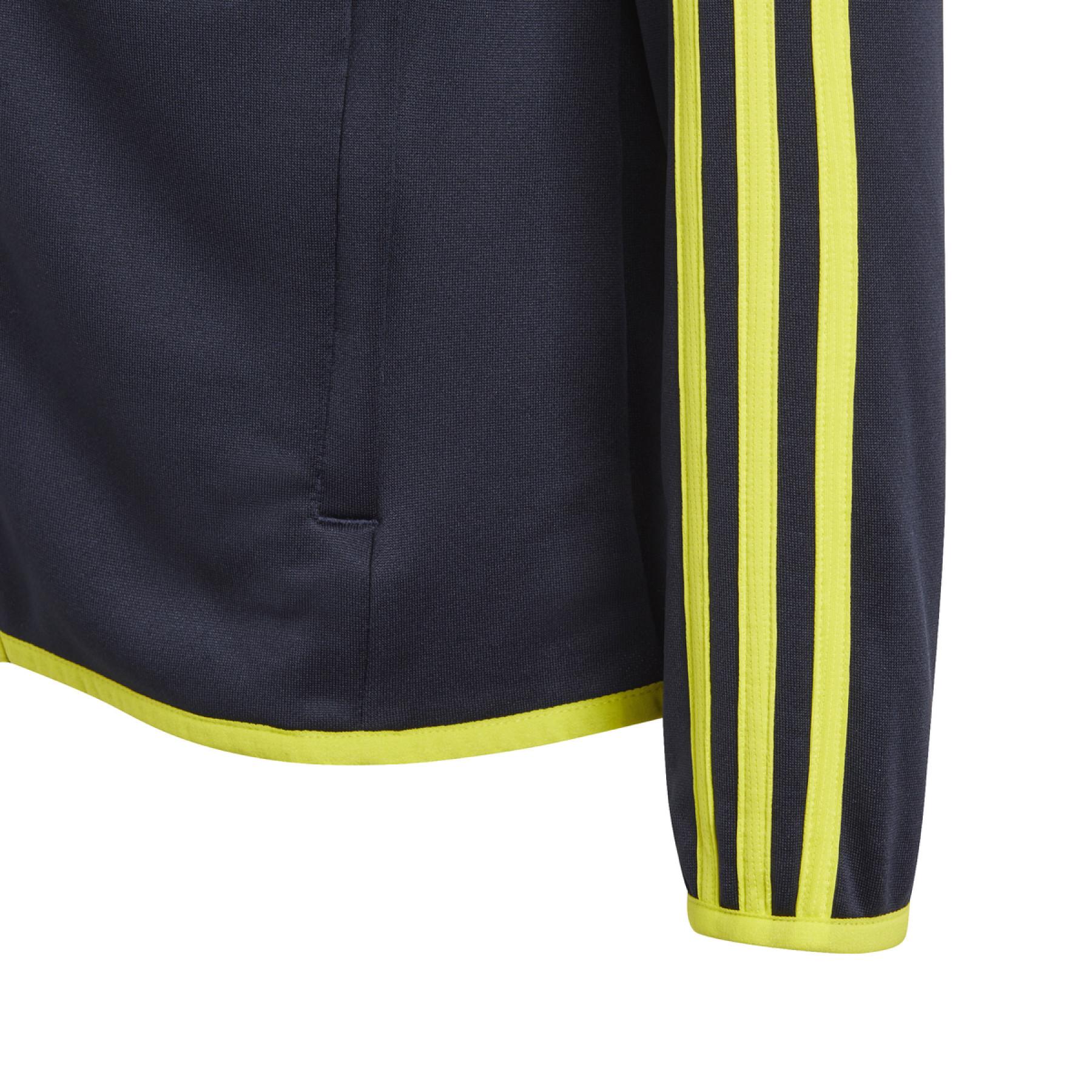 Hooded zip jacket for kids adidas D2M 3-Bandes