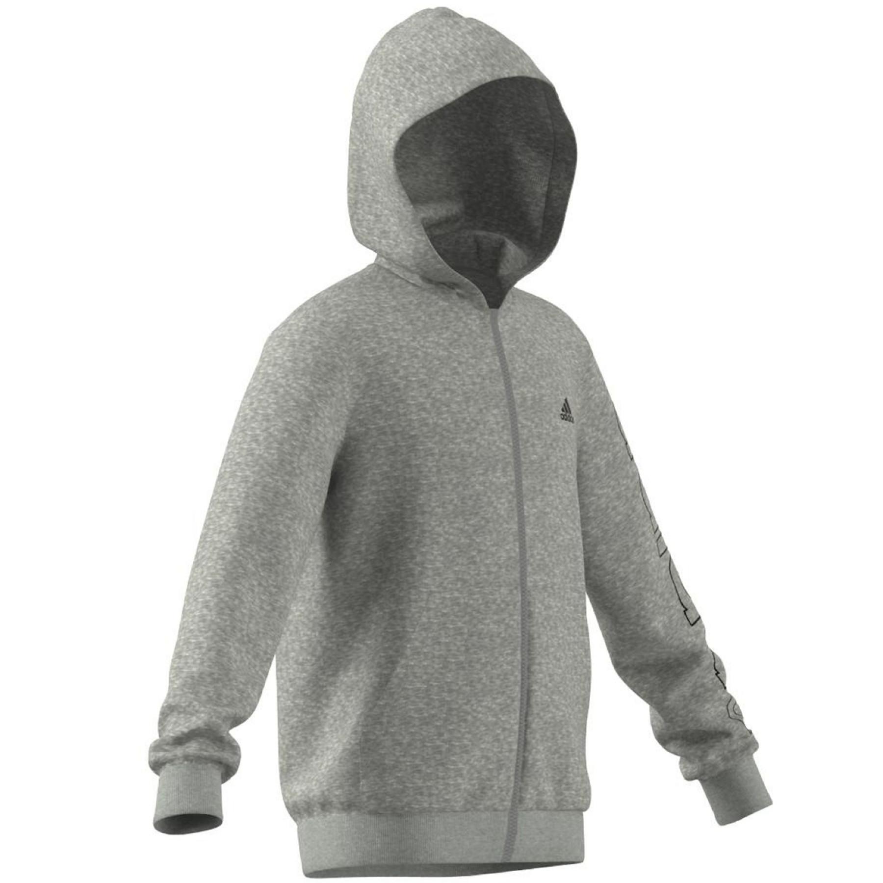 Hooded zip jacket for kids adidas Essentials Logo