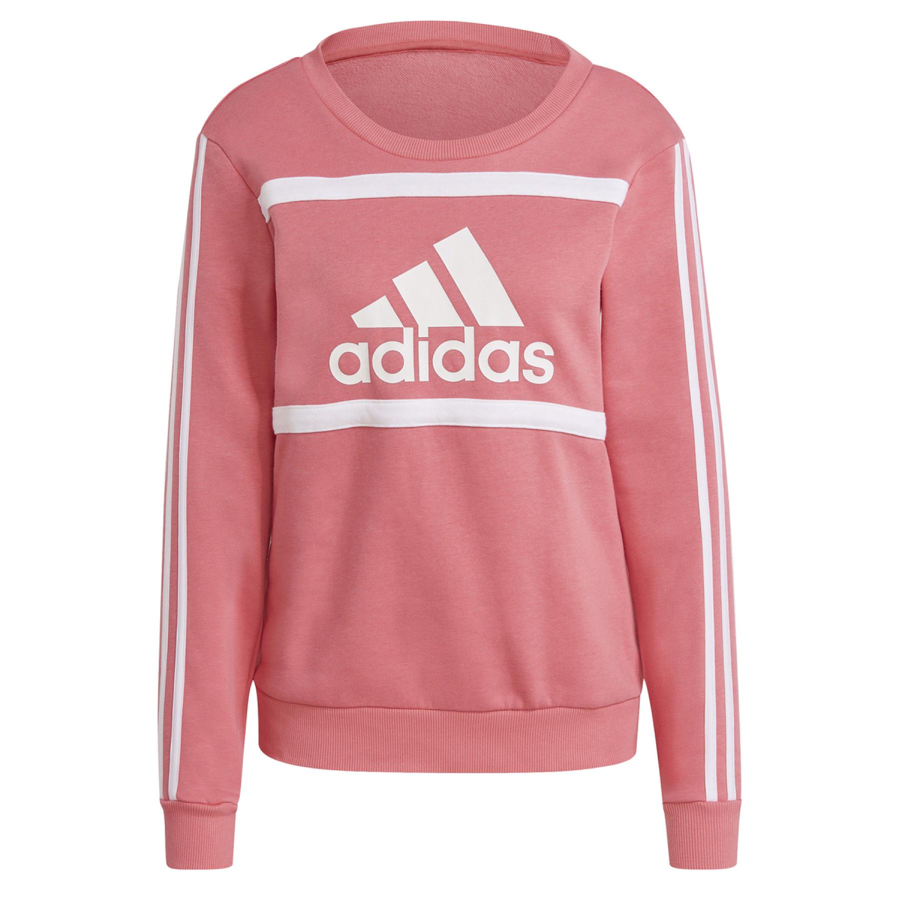 Sweatshirt woman adidas Essentials Logo Colorblock Fleece