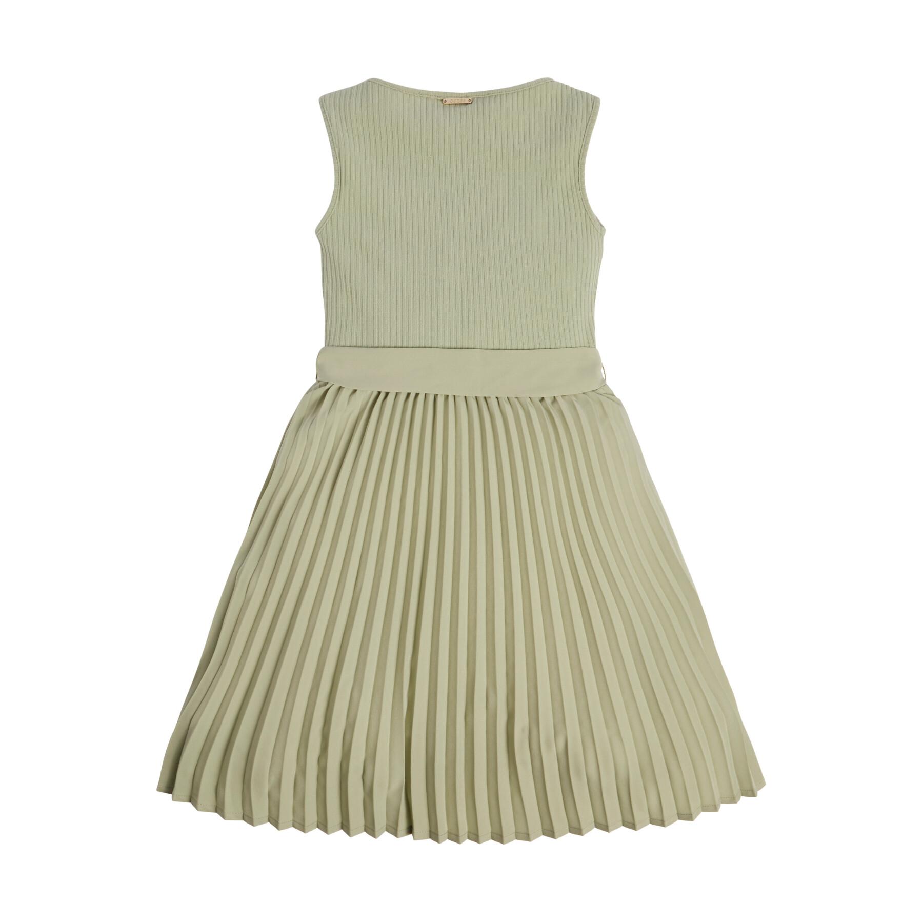 Pleated dress synthetic fabric girl Guess Erynn