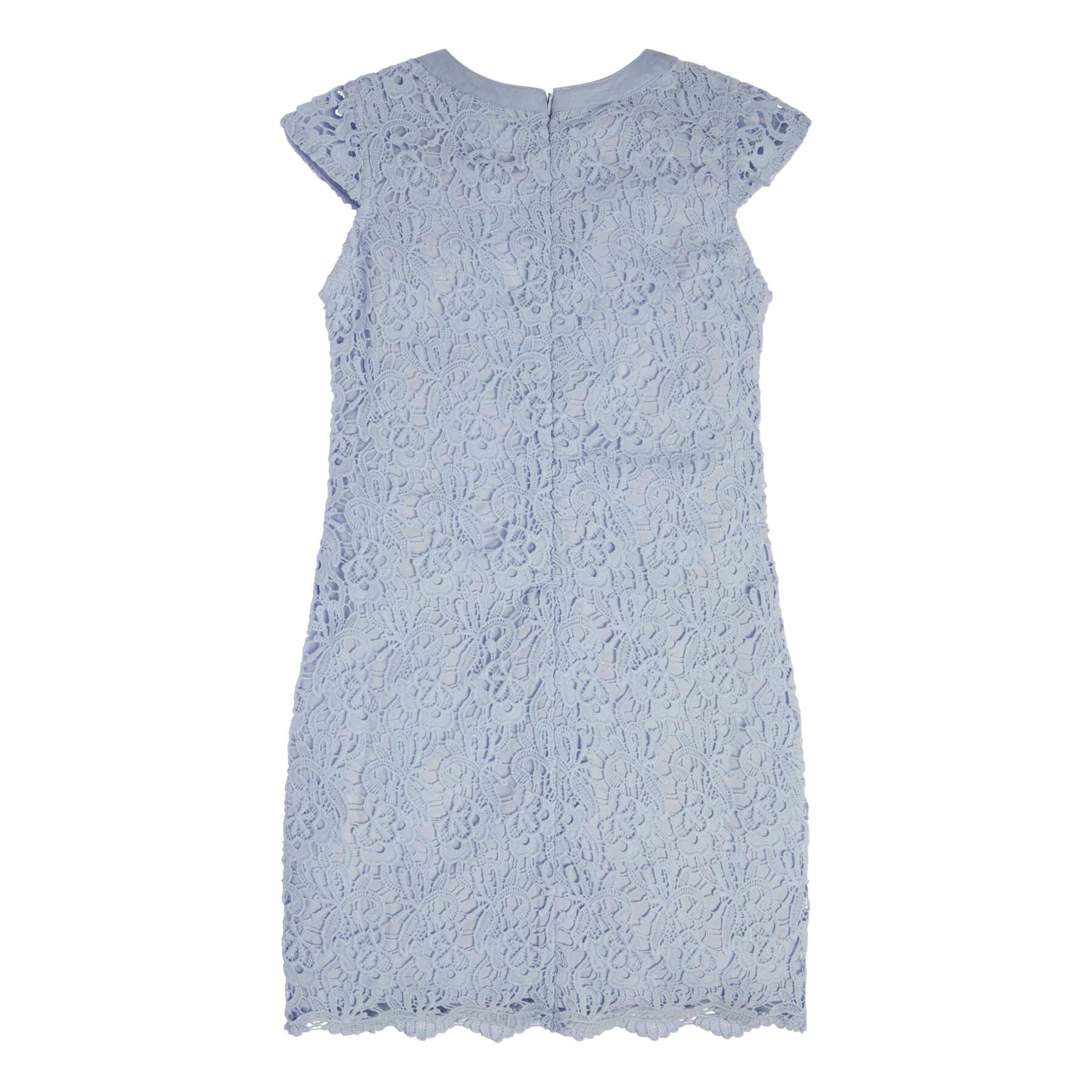 Dress with lace yoke for girl Guess