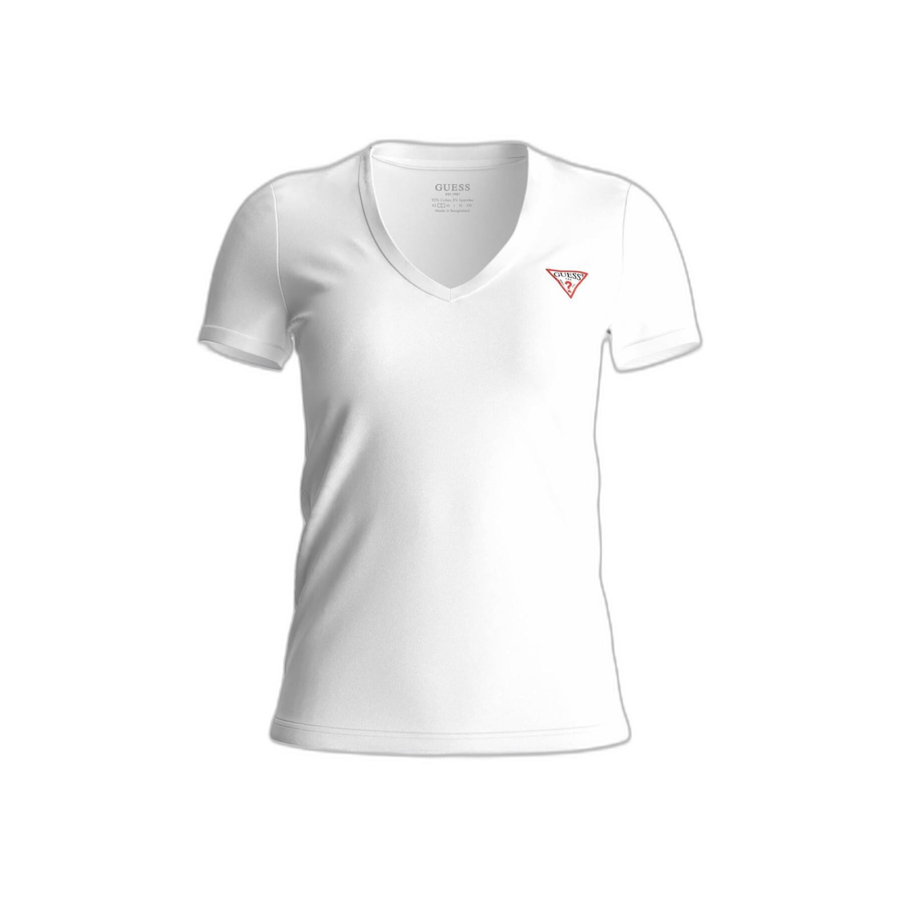 Women's v-neck T-shirt Guess Mini Triangle