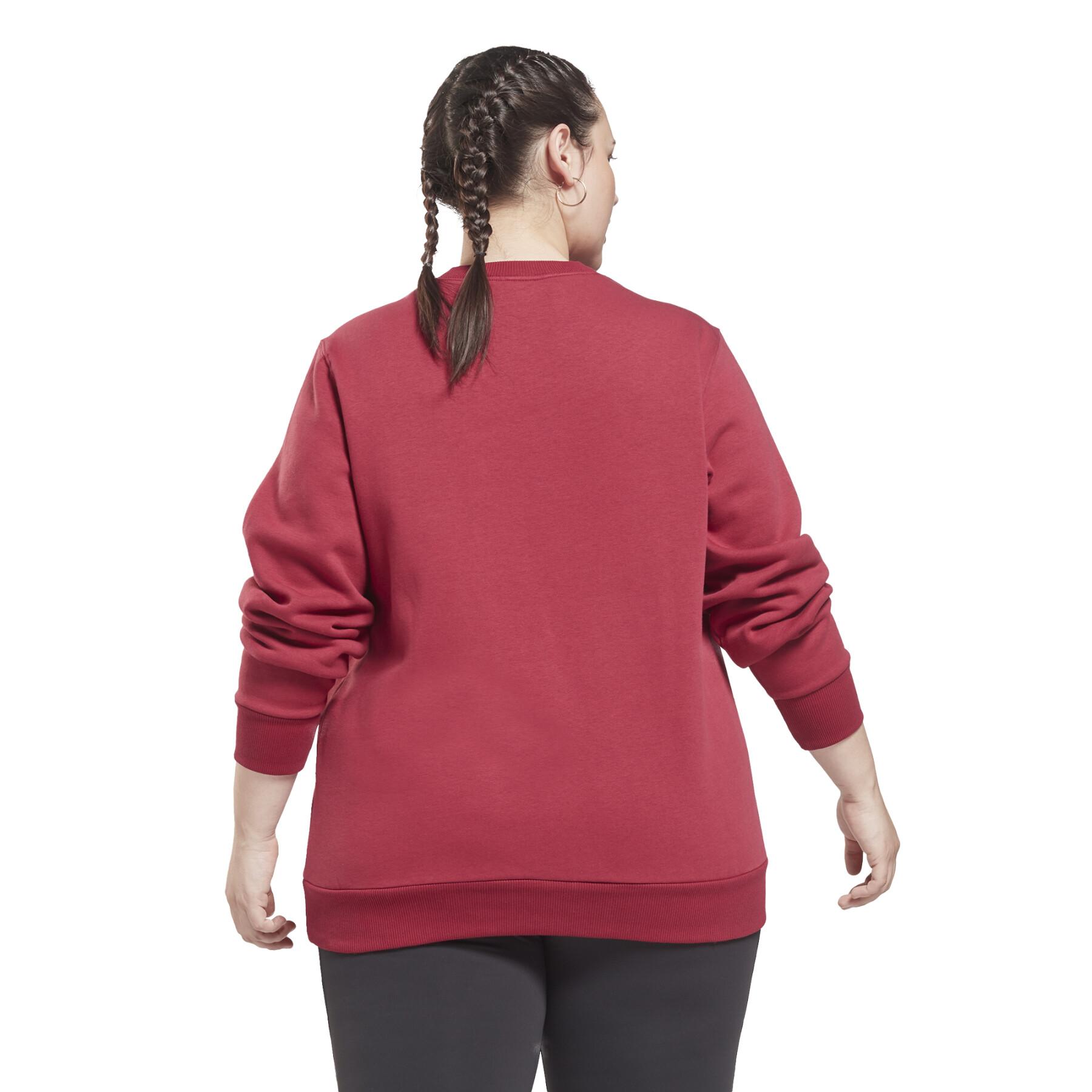 Women's identity logo fleece round neck sweatshirt (large sizes)
