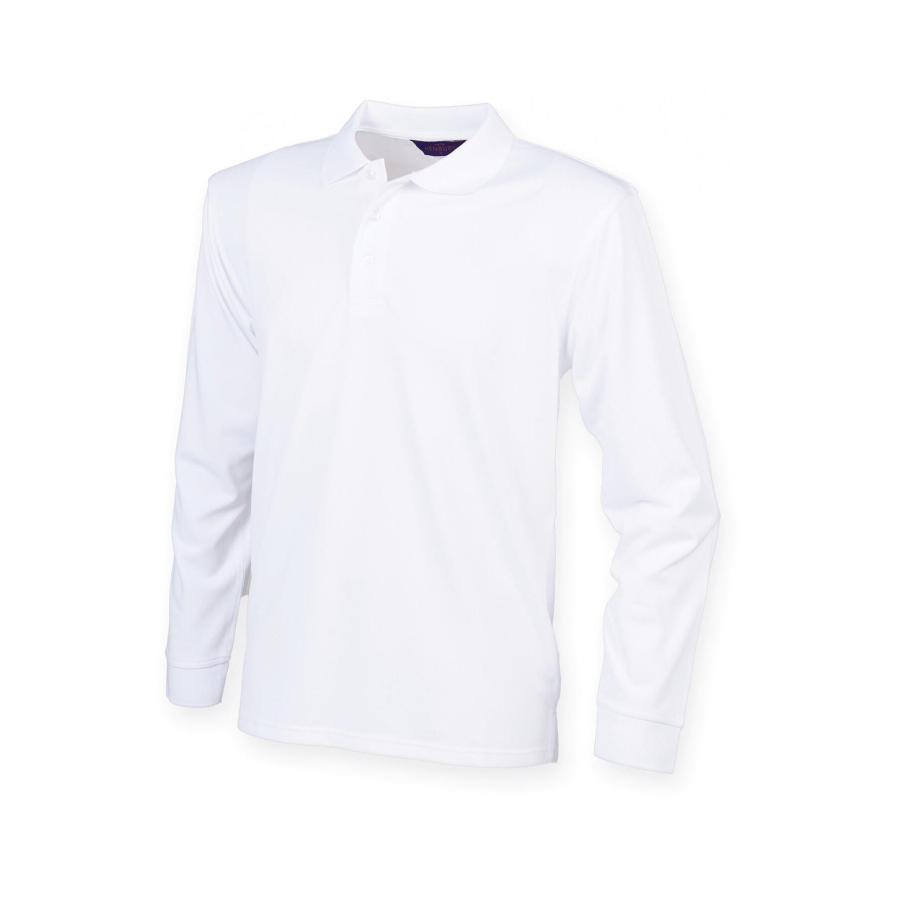 Long sleeve polo shirt Henbury Cool Plus