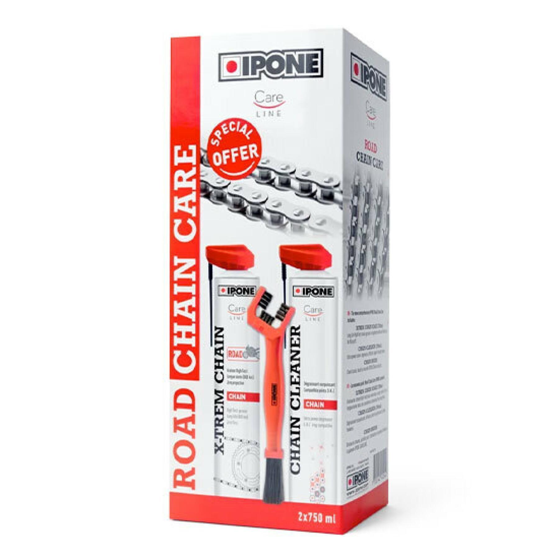 Road chain cleaner pack Ipone